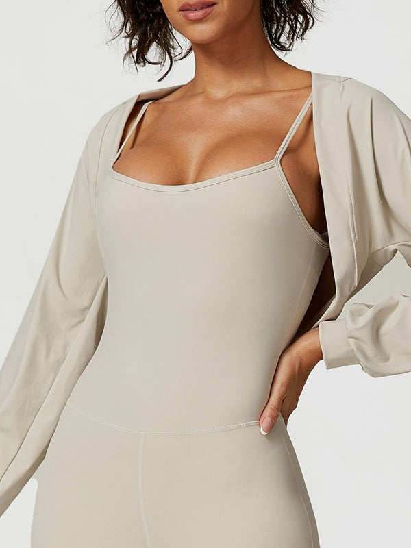 ZASUWA Women's U Neck Flare Jumpsuit - Elegant One Piece Romper for Casual Wear, Party & Night Out