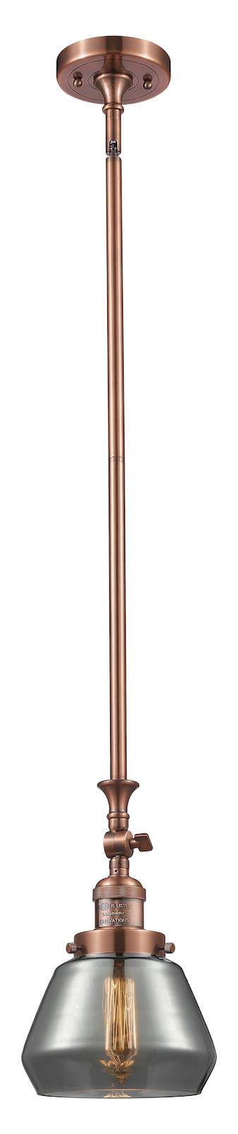 Vintage Copper Swivel Glass Mini Pendant Light - Heavy Duty Ceiling Hanging Fixture for Kitchen Island, Dining Room, Bar Counter & Bedroom Lighting