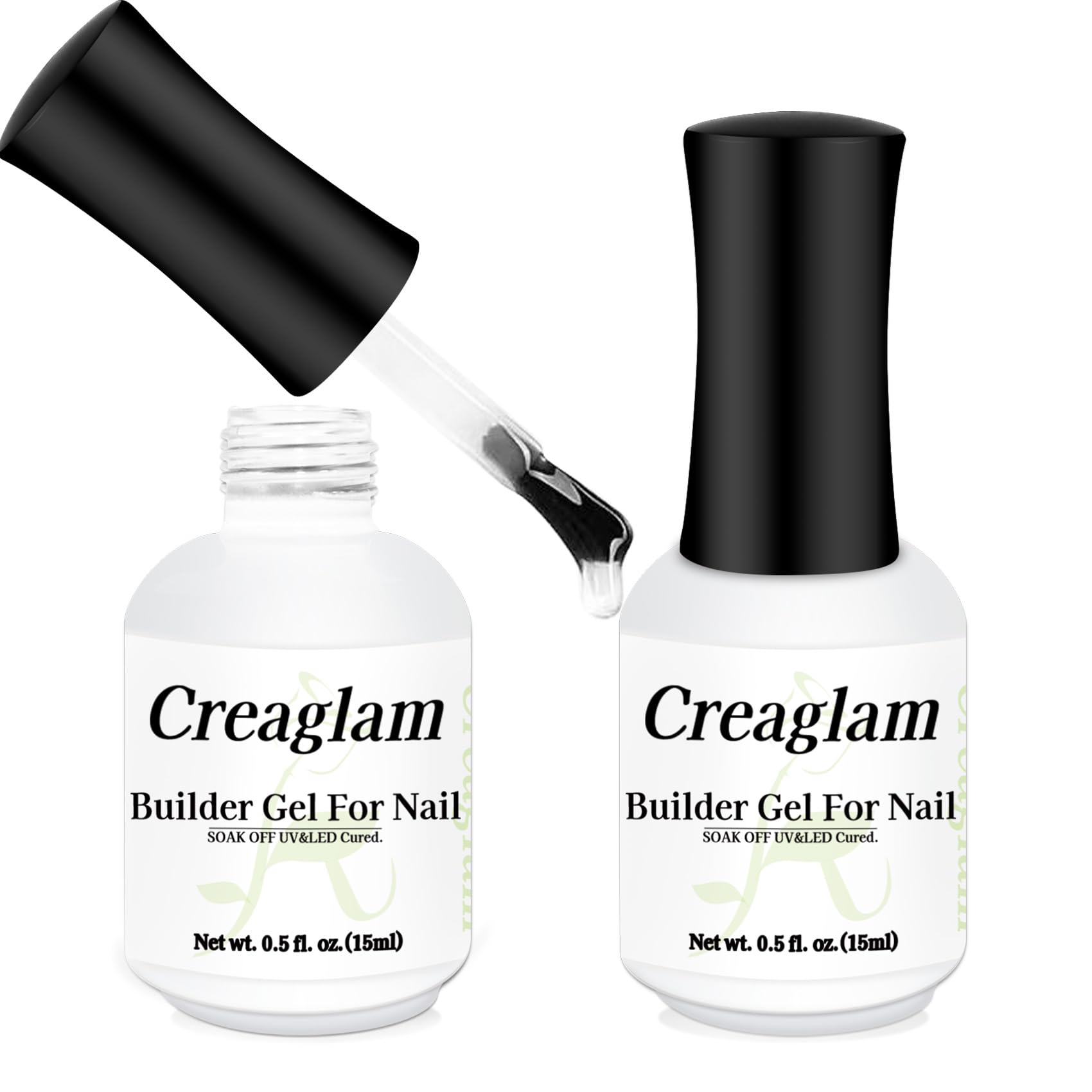 2Pcs 7-in-1 Clear Builder Nail Gel Set for Women - 15ml Fast DIY Nail Art Extension Strengthener | Home Manicure & Professional Nail Design | Perfect for Salon, Bridal, and Everyday Nail Care