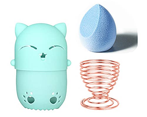 Premium Makeup Sponge Set - 3PCS Microfiber Velvet Beauty Blenders with Silicone Carrying Case | Soft Cosmetic Sponges for Flawless Foundation & Concealer Application | Ideal for Travel, Home & Professional Makeup Kits