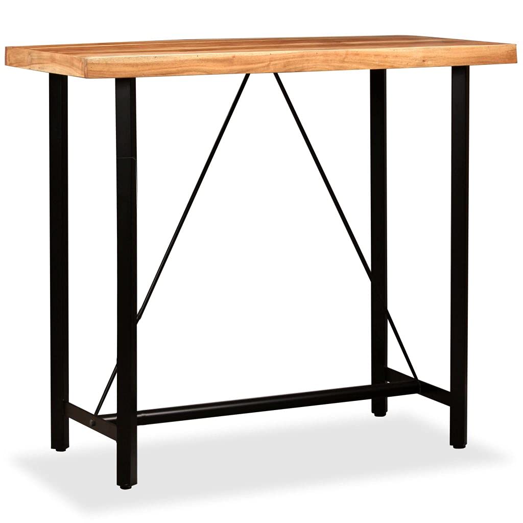 Industrial Acacia Wood Bar Table - 47.2