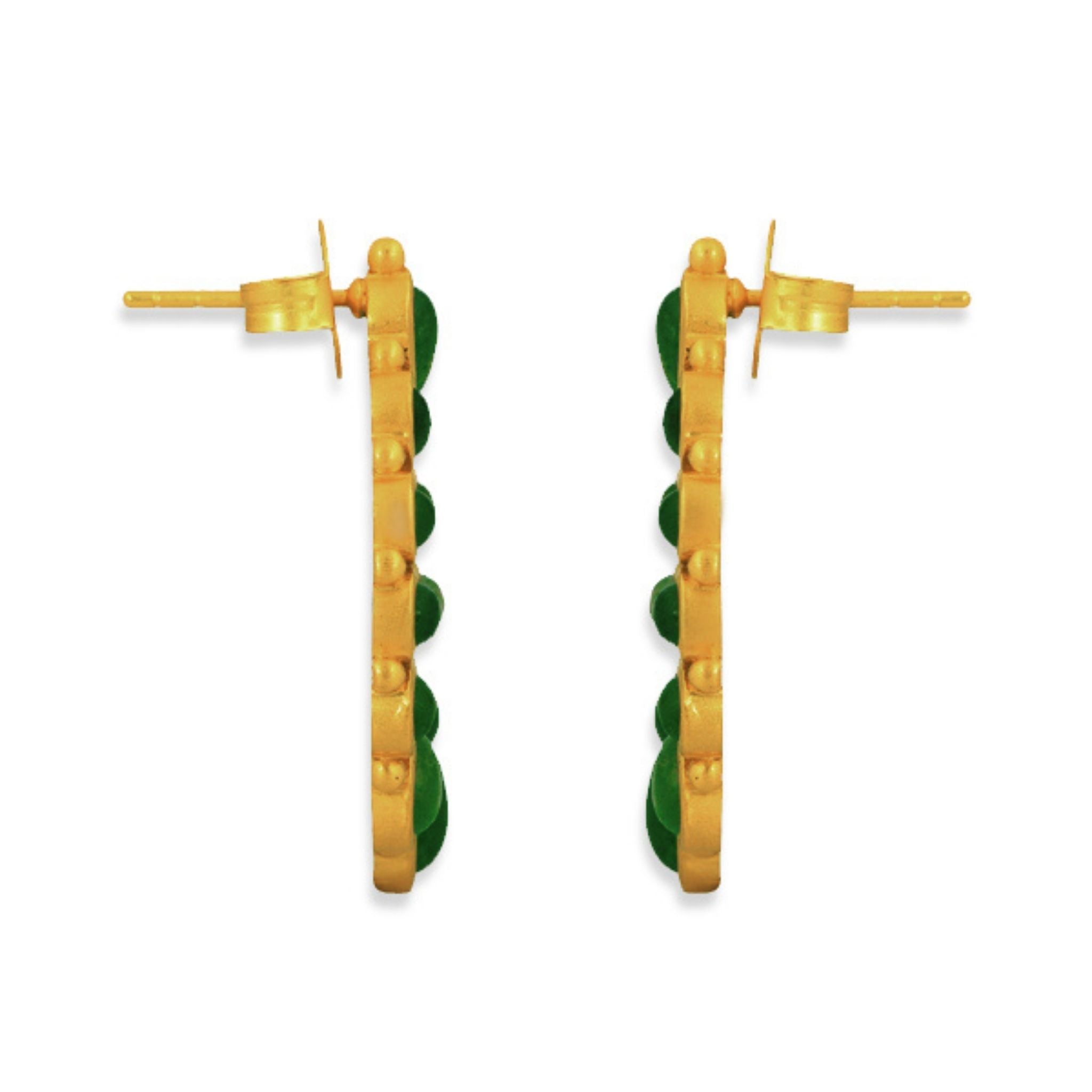 Riverbend Green Strawberry Quartz Earrings - Dainty Gemstone Jewelry for Women, Perfect for Everyday Wear & Special Occasions
