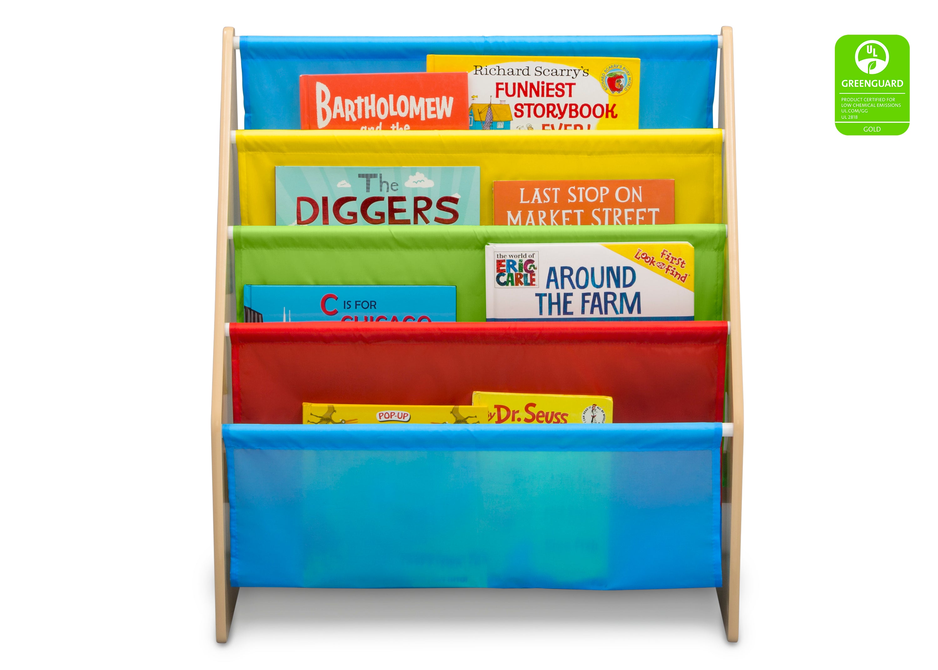 Kids Sling Book Rack - Adjustable Wall-Mounted Bookshelf for Children's Room - Perfect for Bedroom, Nursery & Classroom Organization