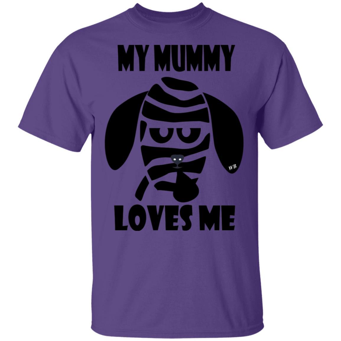 My Mummy Loves Me Halloween Cotton T-Shirt | Funny Wine Lover Gift | WineyBitches.Co | Perfect for Halloween Parties & Wine Tasting Events