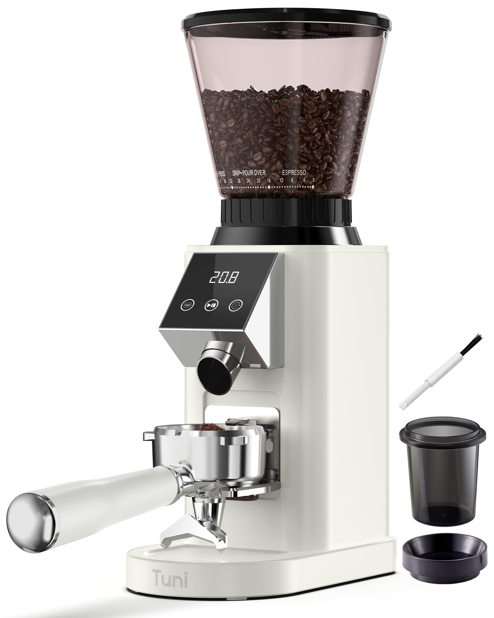 Premium Tuni G1 Electric Coffee Grinder & S1-BP Digital Mini Coffee Scale Set - Perfect for Espresso, French Press, and Home Brewing