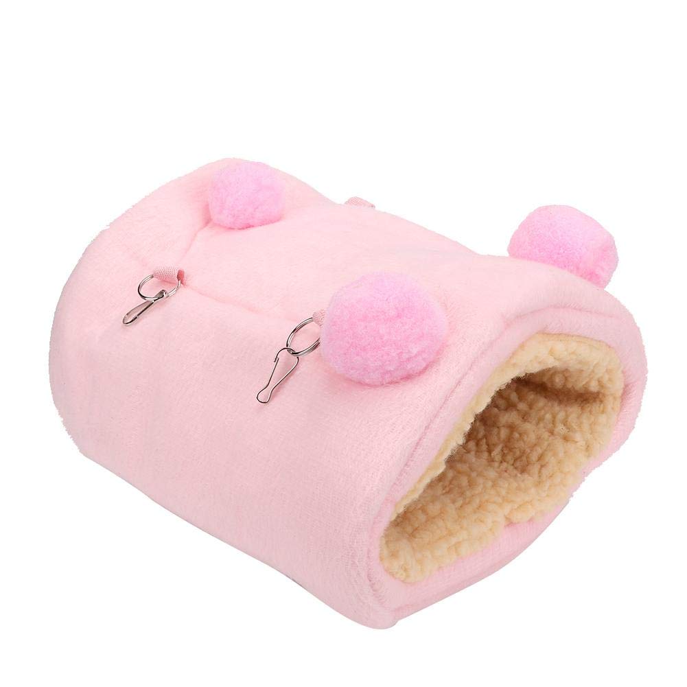 Fluffy Hamster Bed - Warm Fleece Hanging Cage Hammock for Sugar Gliders, Rats, Guinea Pigs, Gerbils & Mice - Cozy Winter Nest for Small Pets - Perfect for Cage Accessories & Pet Comfort