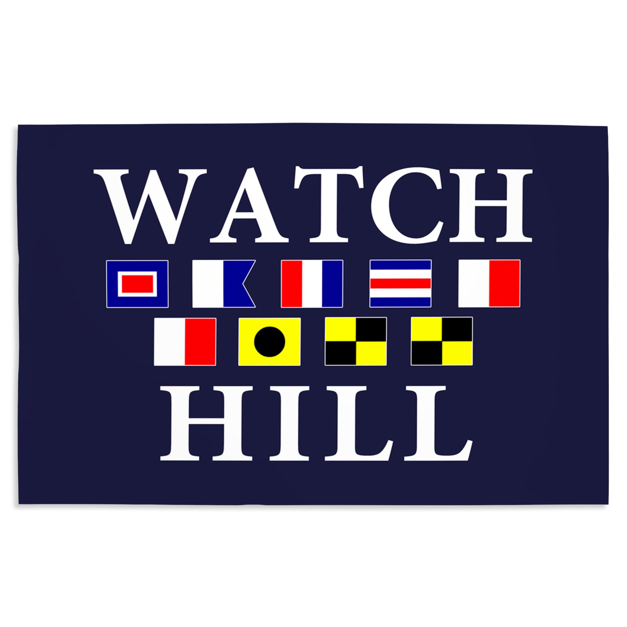 Lantern Press 16x24 Inch Giclee Print - Watch Hill Rhode Island Coastal Art with Nautical Flags - Perfect for Beach House Decor & Nautical Themed Rooms