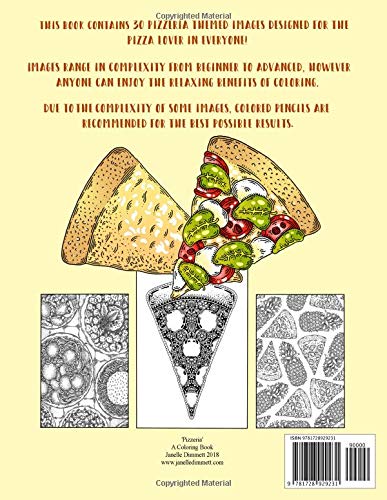Pizzeria Coloring Book for Adults & Kids - Relaxing & Creative Pizza-Themed Art Activity | Perfect for Stress Relief, Gifts & Family Fun