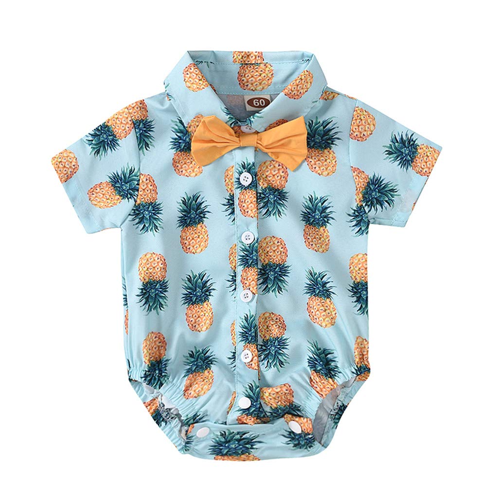 Gentleman Pineapple Print Baby Romper - Newborn & Infant Winter Clothes for Boys | Cute Outfit for Photos, Parties & Special Occasions