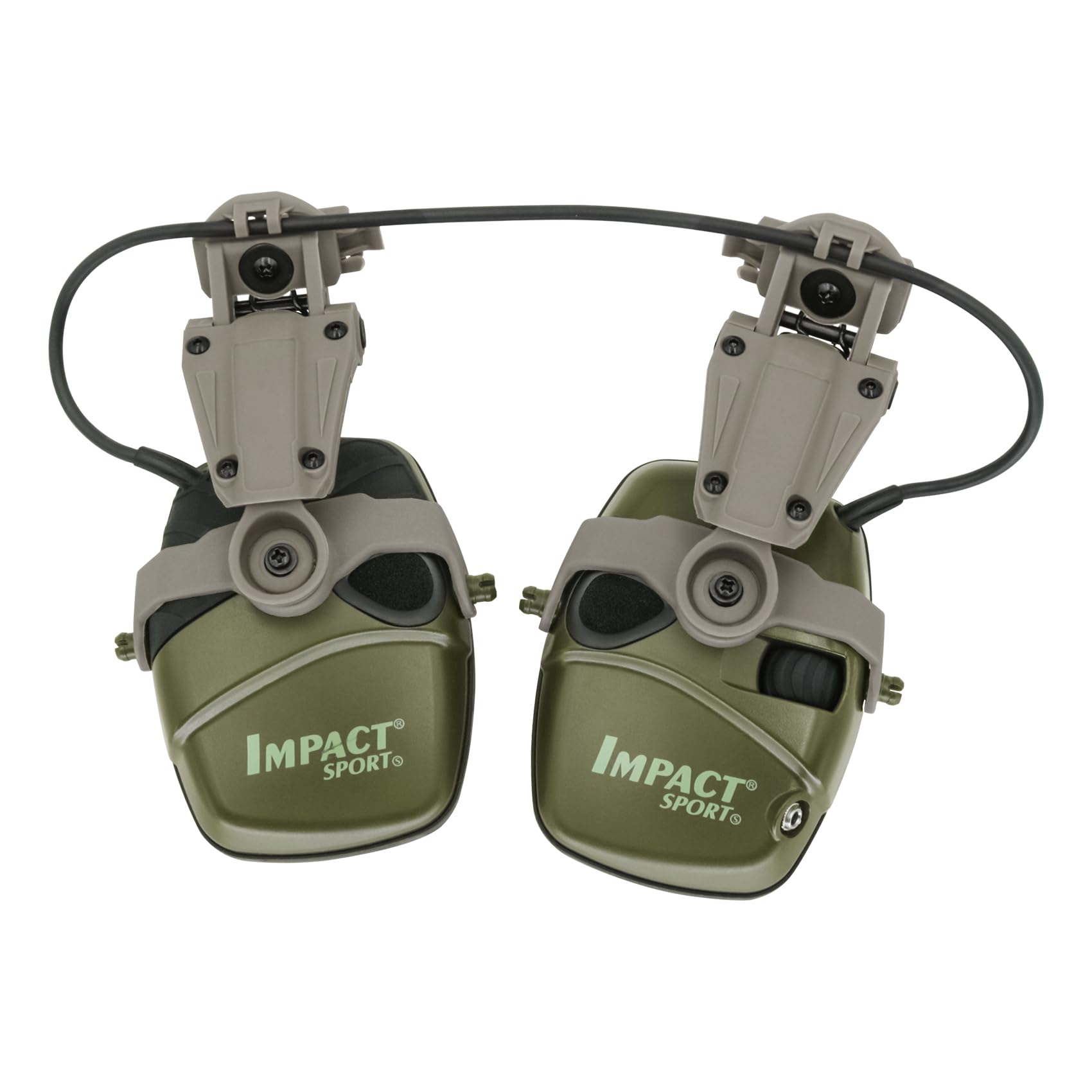 Tactical Helmet ARC Rail Adapter for Howard Leight Impact Sport Earmuffs - Compatible with Tactical Electronic Shooting Headsets - Perfect for Airsoft, Hunting & Range Shooting