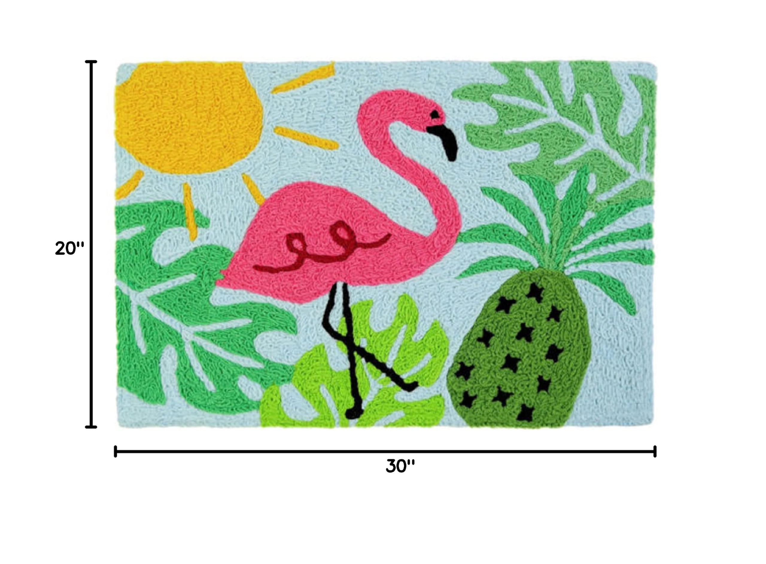 Pink Flamingo Jellybean Accent Rug 20