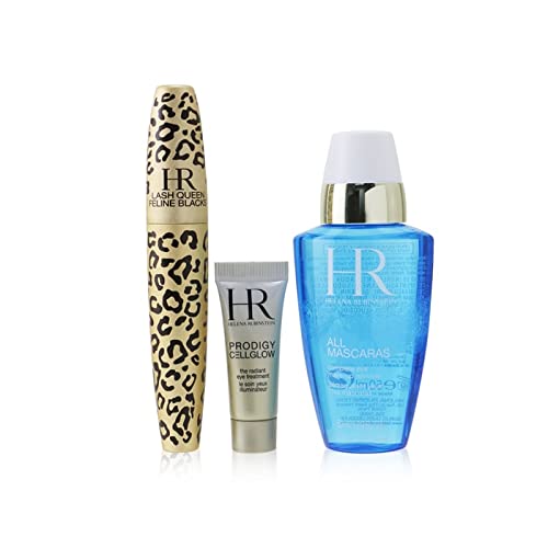 Helena Rubinstein Lash Queen Feline Black Mascara & Eyeliner Set - Volumizing & Defining Eye Makeup Kit for Dramatic Lashes (Perfect for Date Night, Parties & Special Occasions)