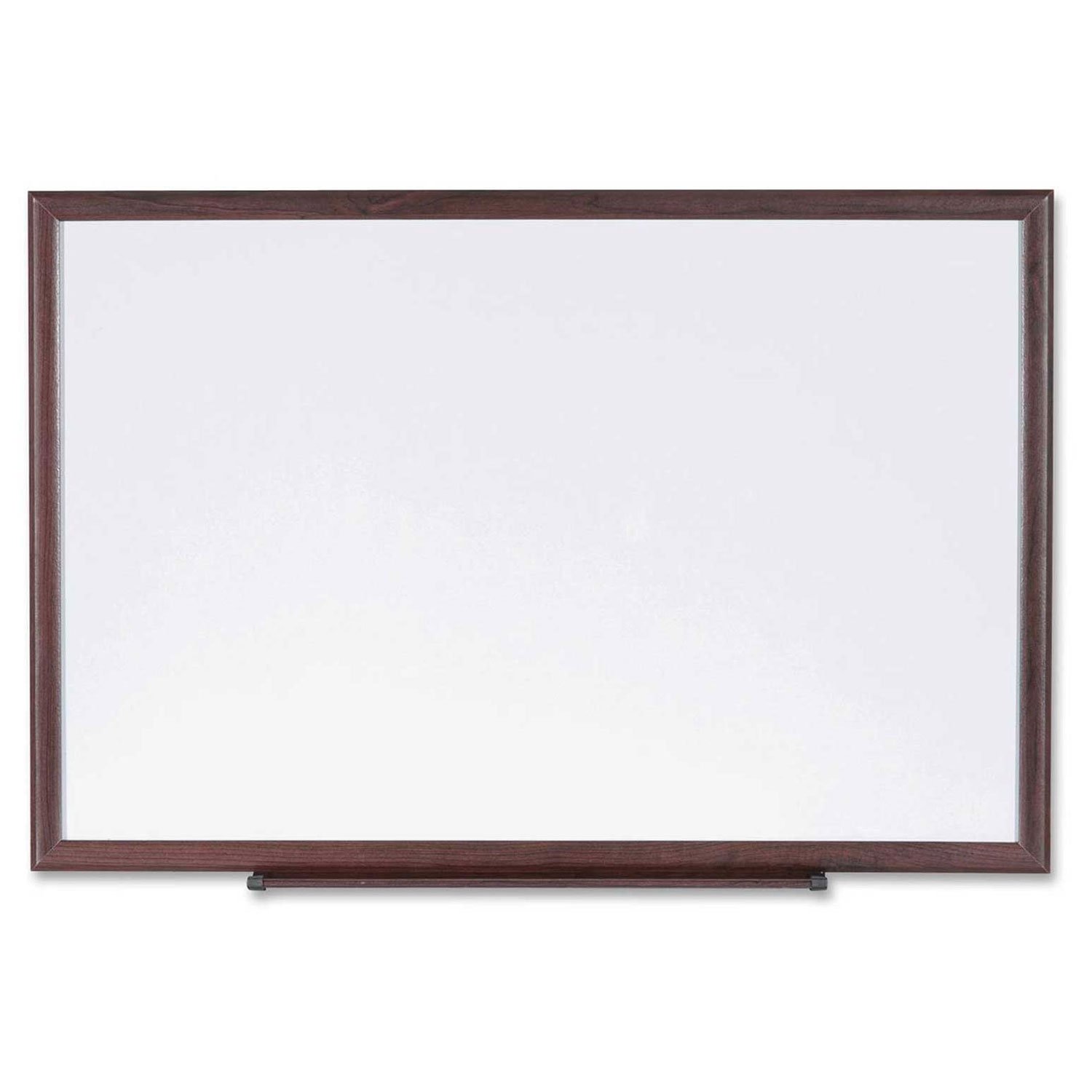Lorell 6'x4' Dry-Erase Whiteboard with Wood Frame - Brown/White (LLR84169) | Perfect for Office Meetings, Classroom Teaching & Home Organization
