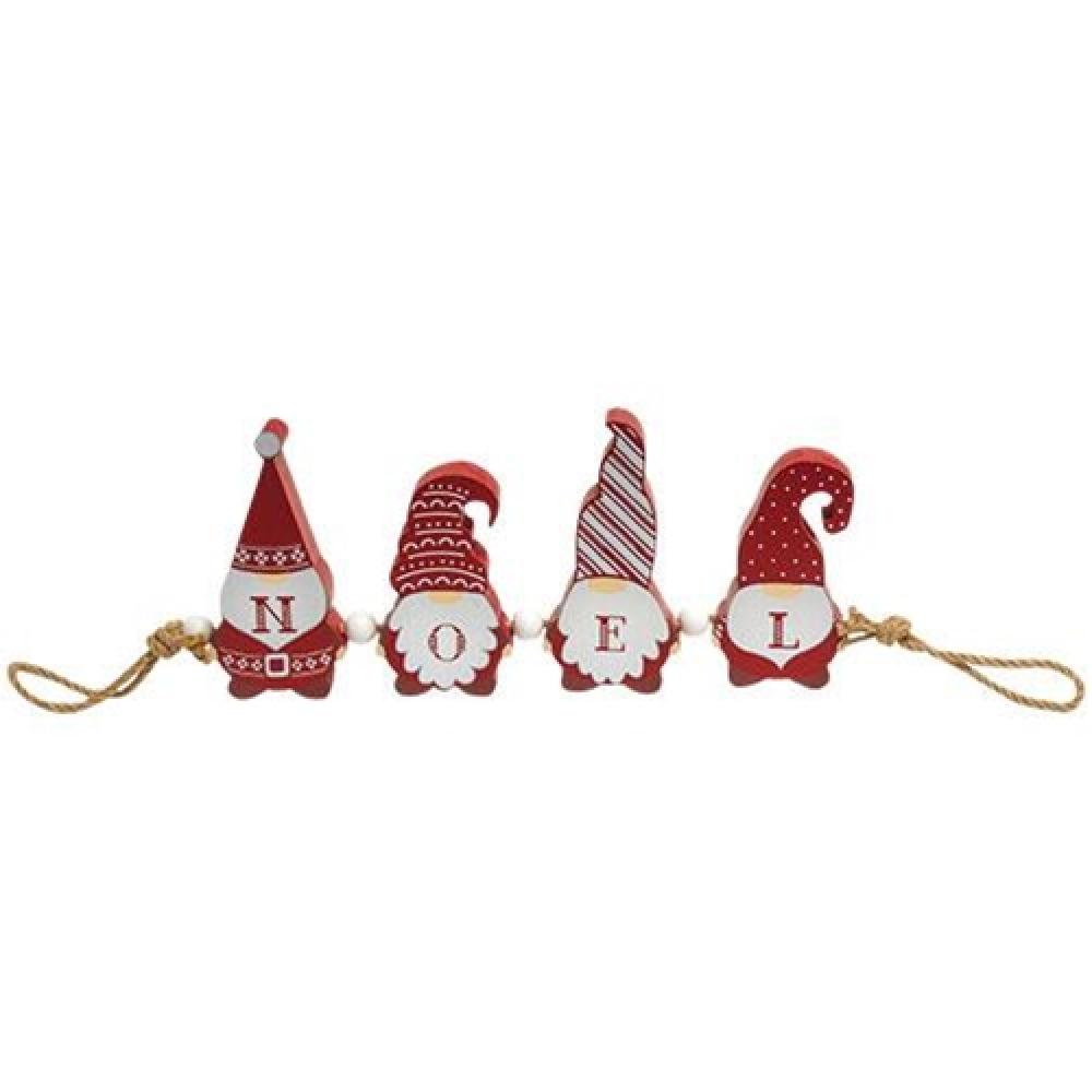 Christmas Gnomes Standing Garland - Festive Holiday Decor for Home, Tree, and Mantel - Perfect for Indoor and Outdoor Holiday Decorations