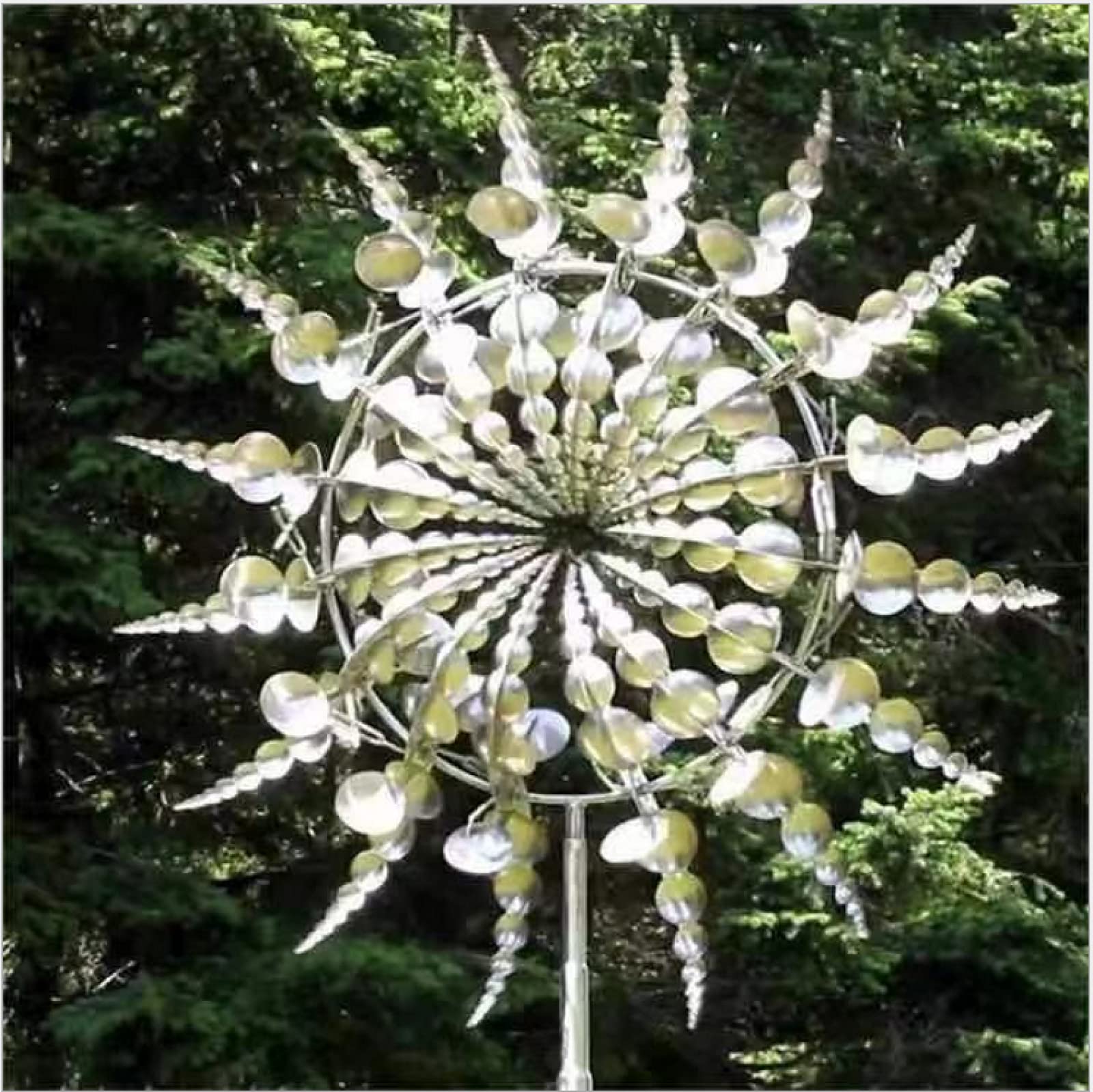 CLSLQS Decorative Wind Spinner for Yard & Garden - Outdoor Windmill Decor for Courtyard, Terrace, Patio - Unique Magical Windmill for Relaxing Outdoor Spaces