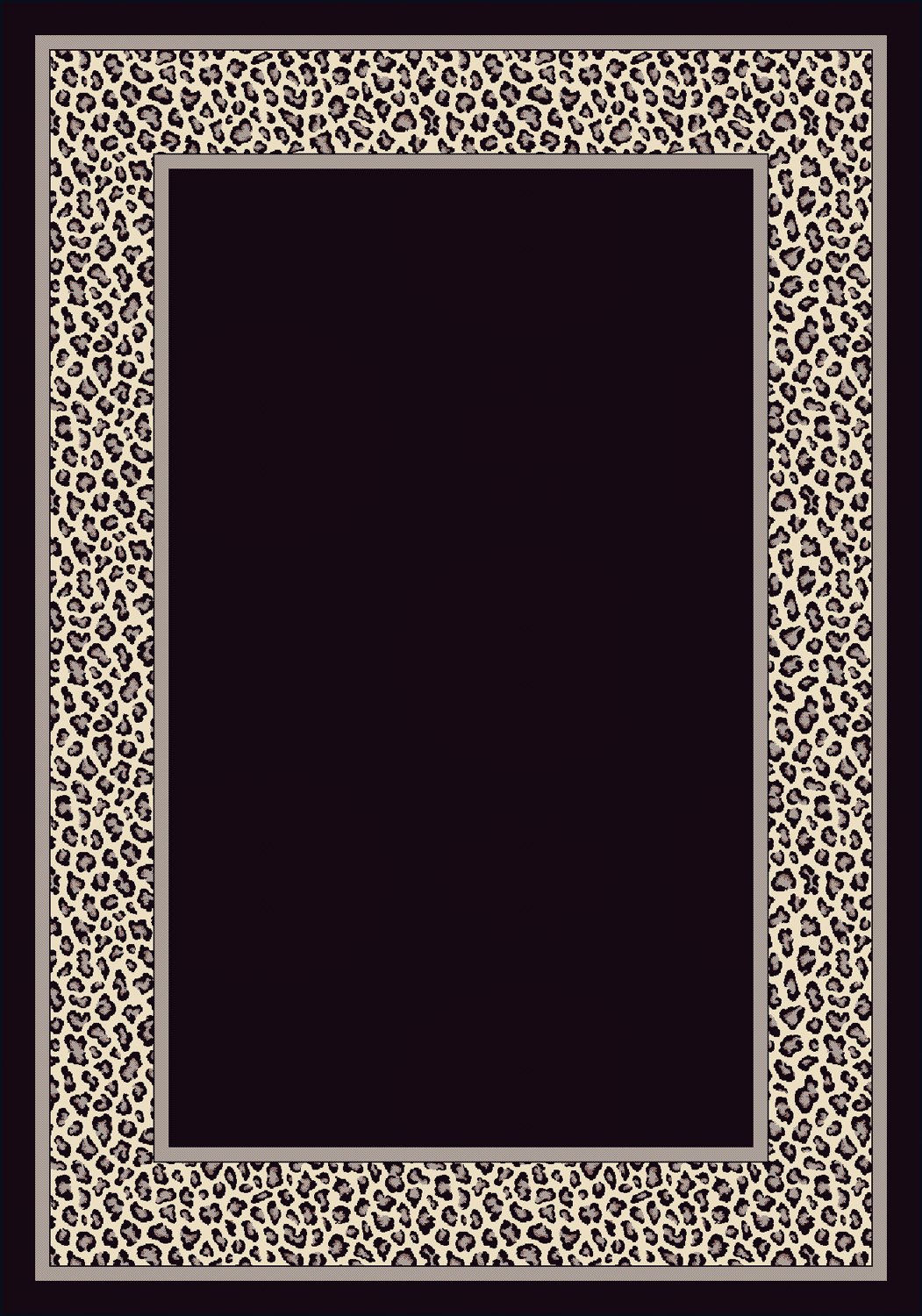 Premium Faux Snow Leopard Print Area Rug 5'4