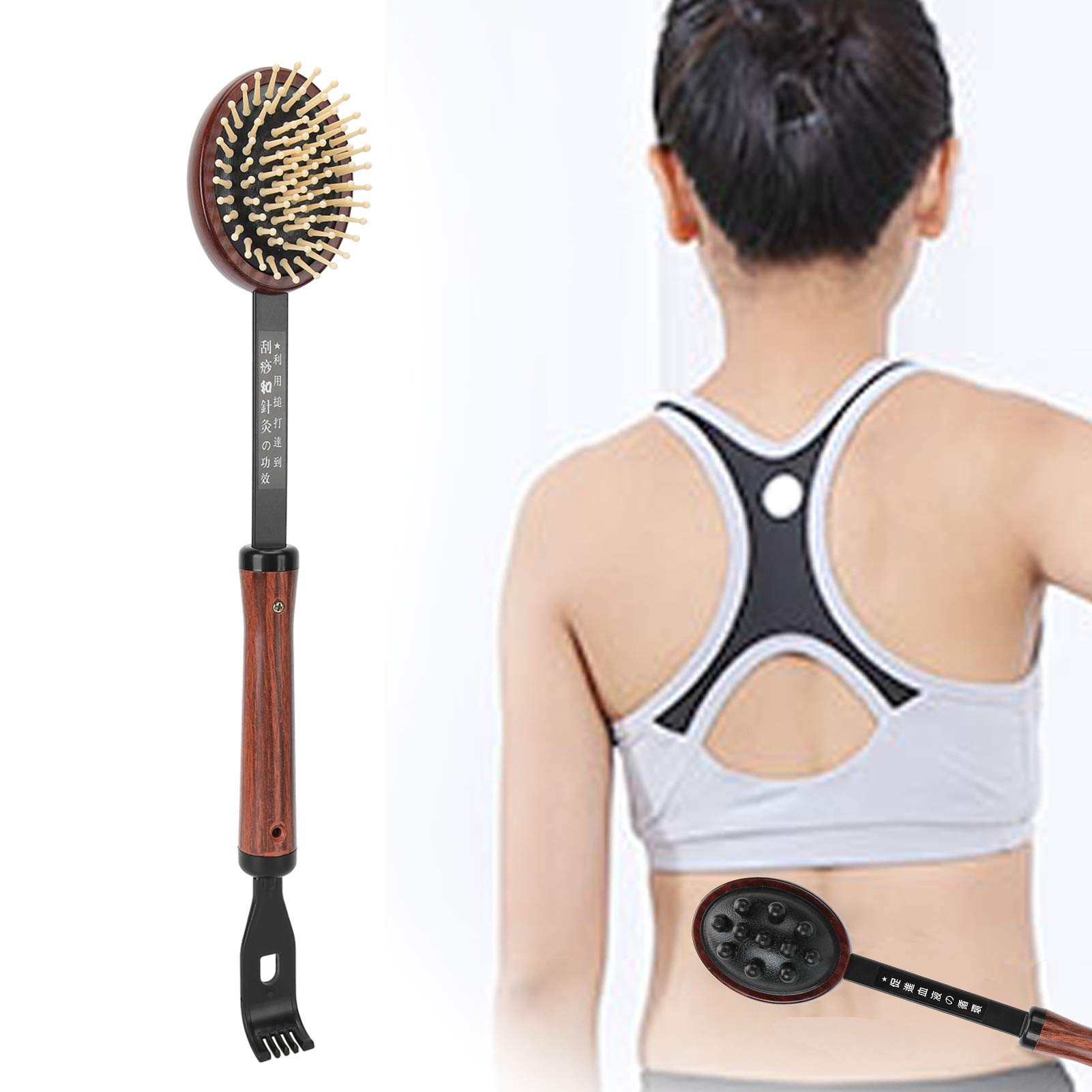Handheld Manual Back Massager Stick - Portable Body Massage Tool for Back, Legs & Shoulders - Relieve Muscle Pain & Tension at Home, Office or Gym