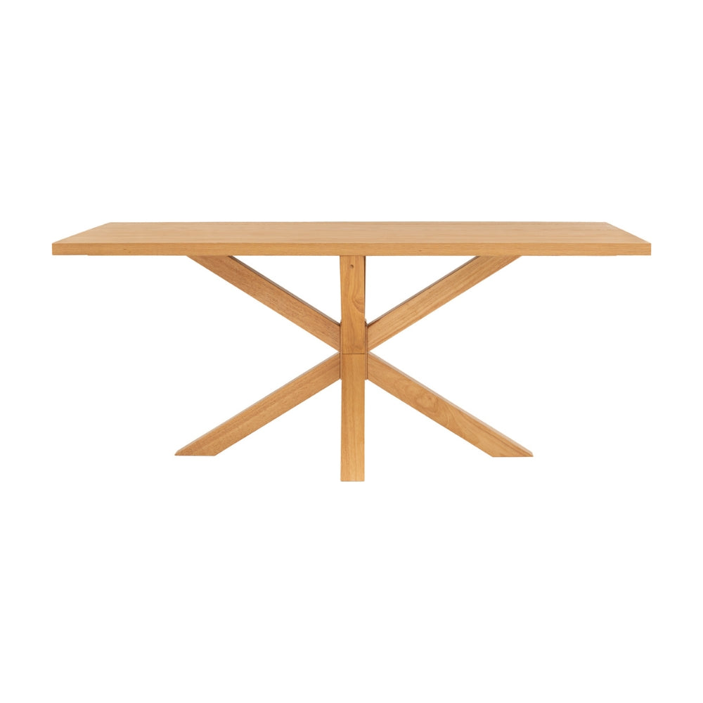 Kare 180cm Natural Wood Dining Table - Modern Farmhouse Style for Dining Room, Kitchen, and Family Gatherings