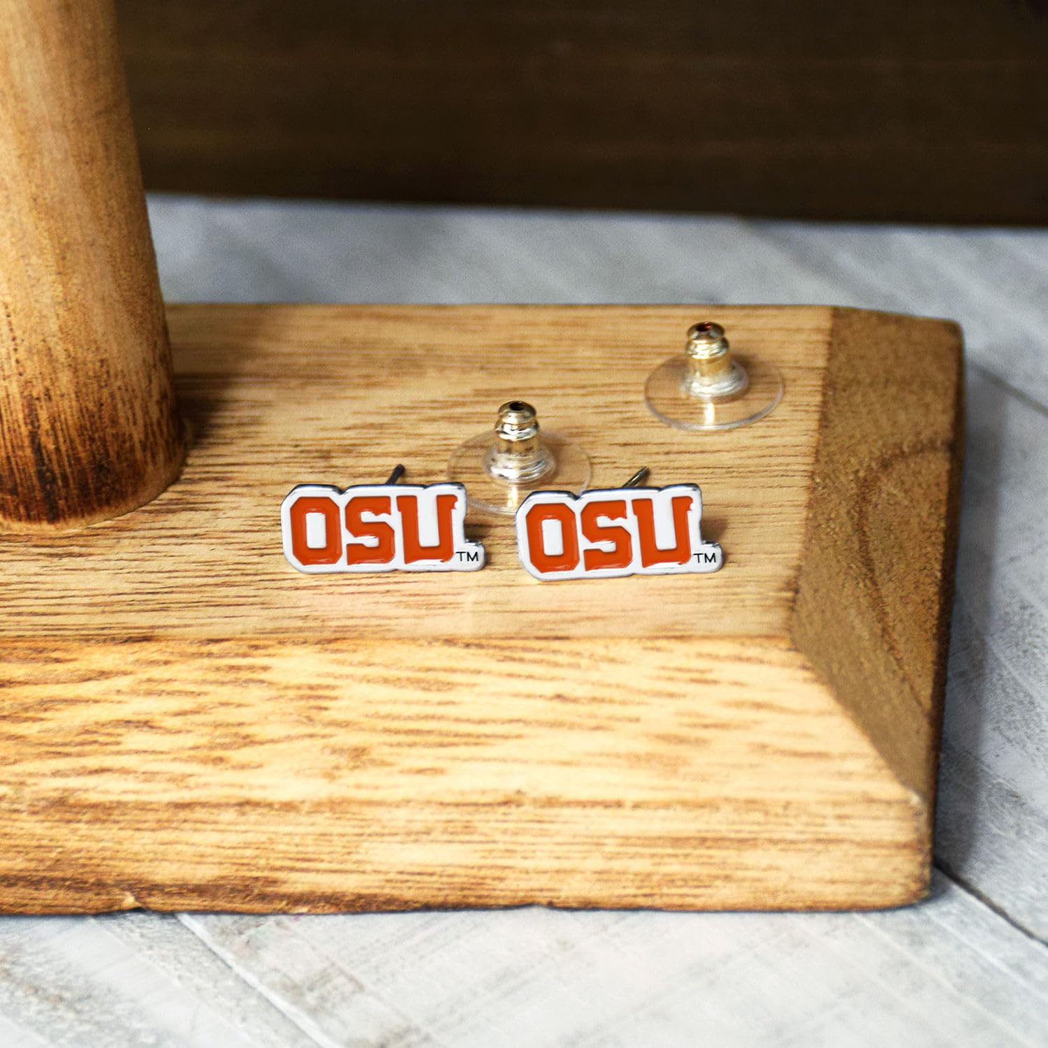 Fan Frenzy Gifts Oregon State University Earrings - Stainless Steel Post Earrings for Women & Men | Officially Licensed College Sports Jewelry | Perfect for Game Day, Alumni Gifts & School Spirit Accessories