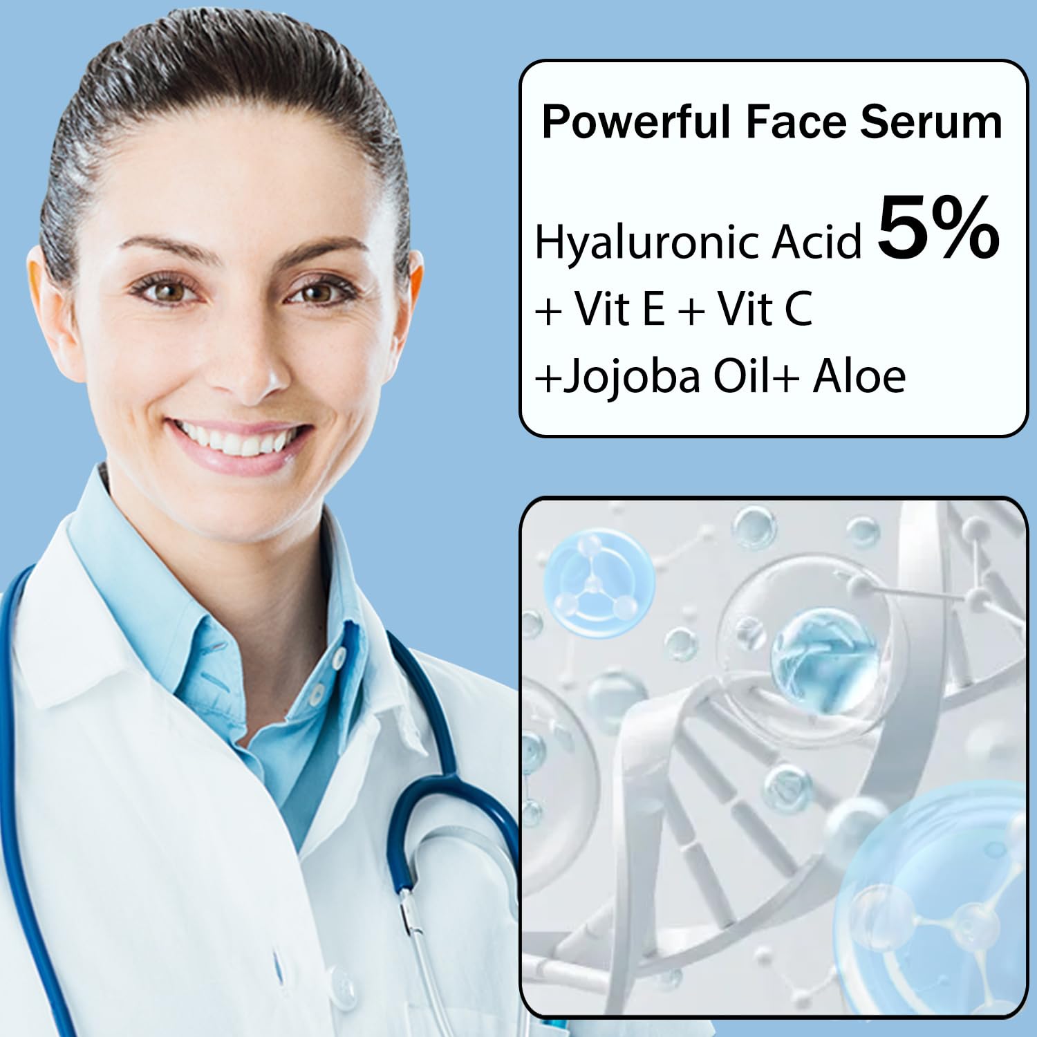 **5% Hyaluronic Acid Serum with Vitamin E - Best Pure Hyaluronic Acid Moisturizer for Face, Anti-Aging & Wrinkle Reduction, Hydrates Fine Lines & Sensitive Skin, Fades Age Spots (30ml) - Perfect for Daily Skincare Routine & Nighttime Hydration**