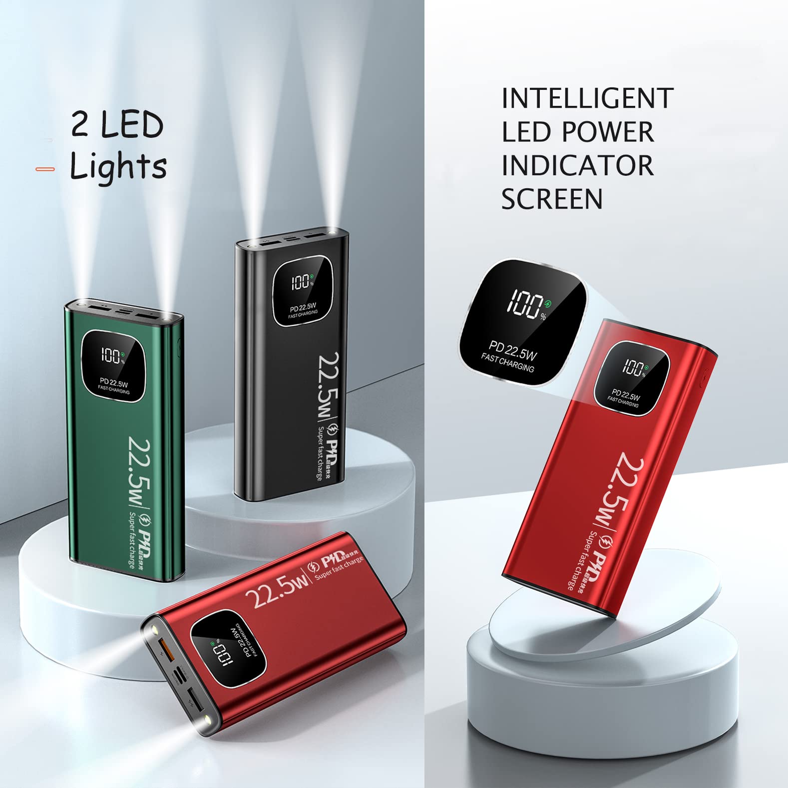 20000mAh PD 20W Fast Charging Power Bank with LED Display - Ultra Slim Portable Charger for iPhone 15/14/13 Pro, iPad, AirPods & Android Phones | Perfect for Travel, Camping, Hiking, Emergency, Business Trips, Commuting & Outdoor Adventures | Ideal for Work from Home, Office, Airports, Road Trips & Daily Power Needs (432 Black) | Stay Charged On-The-Go for Smartphones, Tablets & Wireless Earbuds
