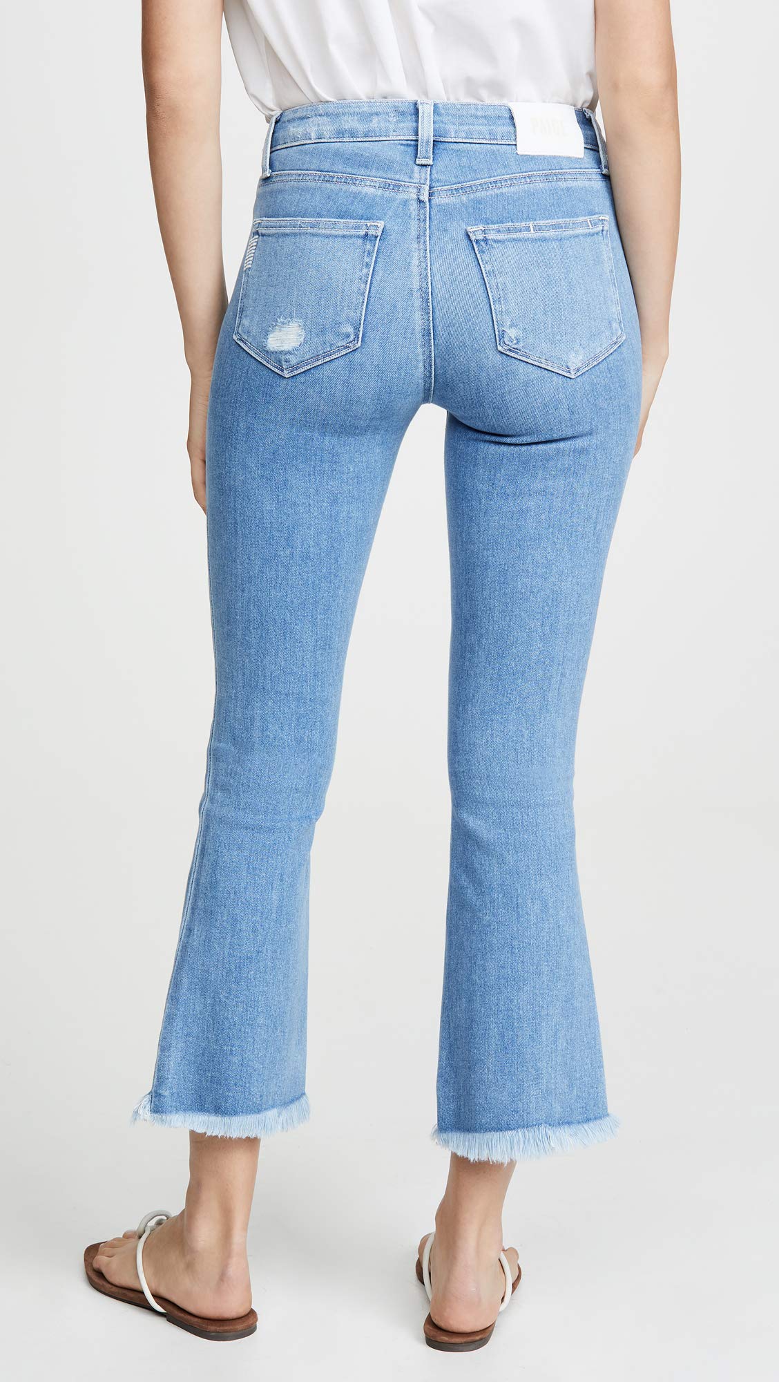 PAIGE Women's Collete High-Rise Crop Flare Jeans | Stretch Denim for Comfort | Perfect for Casual Outfits & Date Nights