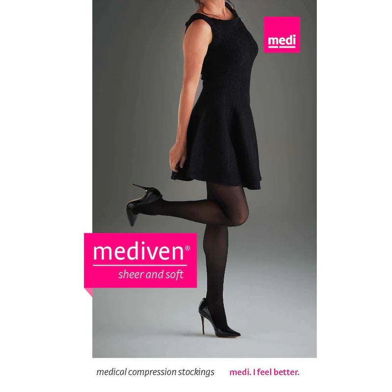 Medi Sheer & Soft 20-30mmHg Compression Socks for Women & Men - Closed Toe Calf Length Support Stockings - Ideal for Travel, Running, Nursing & Varicose Vein Relief