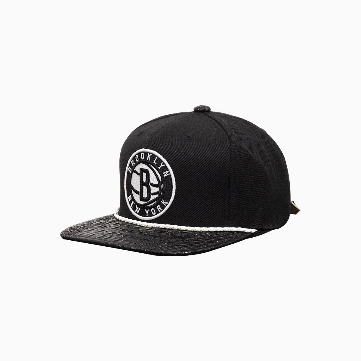 Breyer's Buck 50 Brooklyn Nets NBA Snapback Hat with Genuine Leather Visor - Perfect for Basketball Games, Streetwear Fashion, and Sports Fans