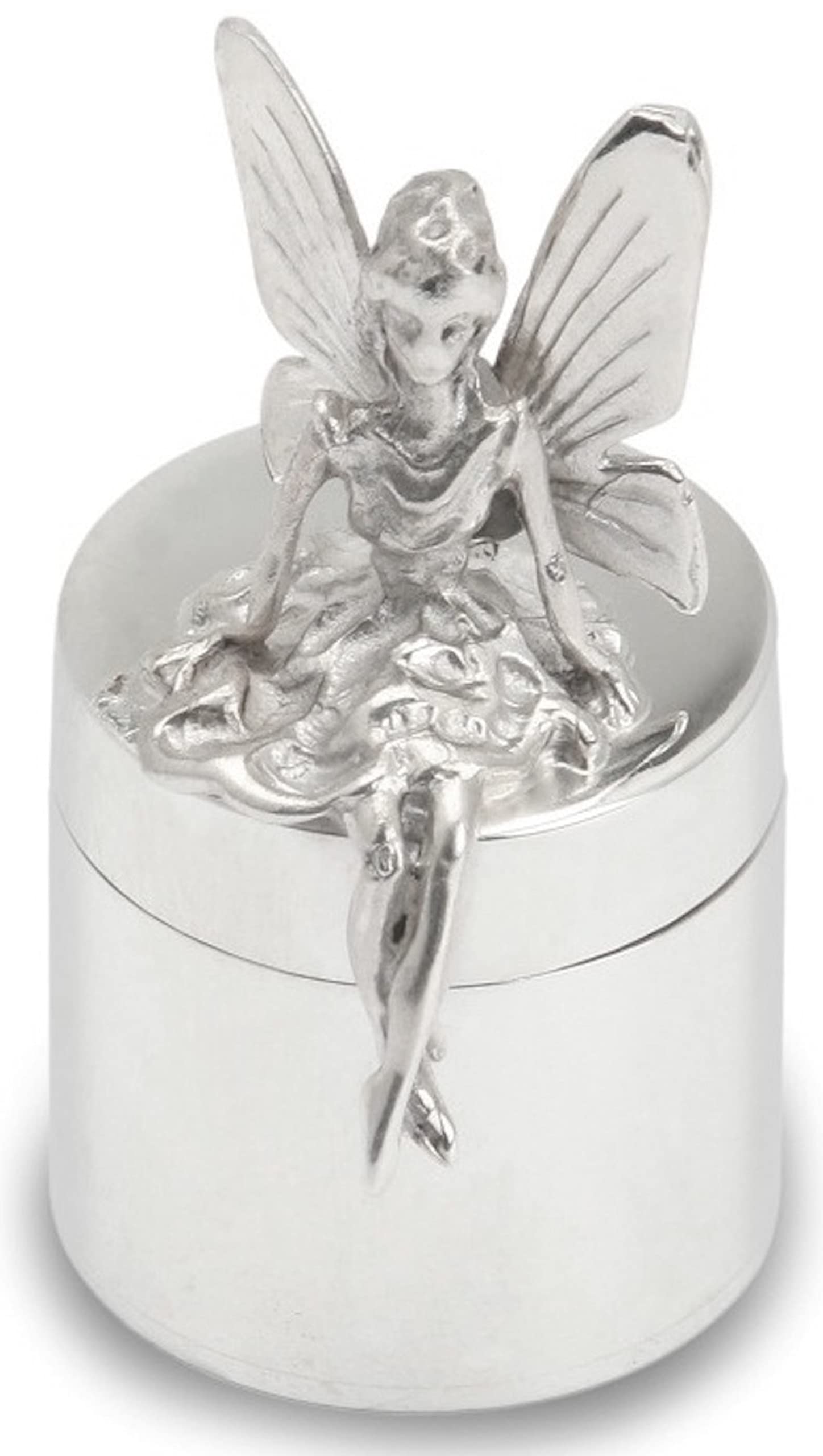 .925 Sterling Silver Tooth Fairy Keepsake Box for Baby - Engravable First Tooth & Hair Keepsake Gift - Elegant Baby Memory Box for First Tooth, Baby Hair, and Special Milestones (Perfect Baby Shower Gift and Childhood Treasure)