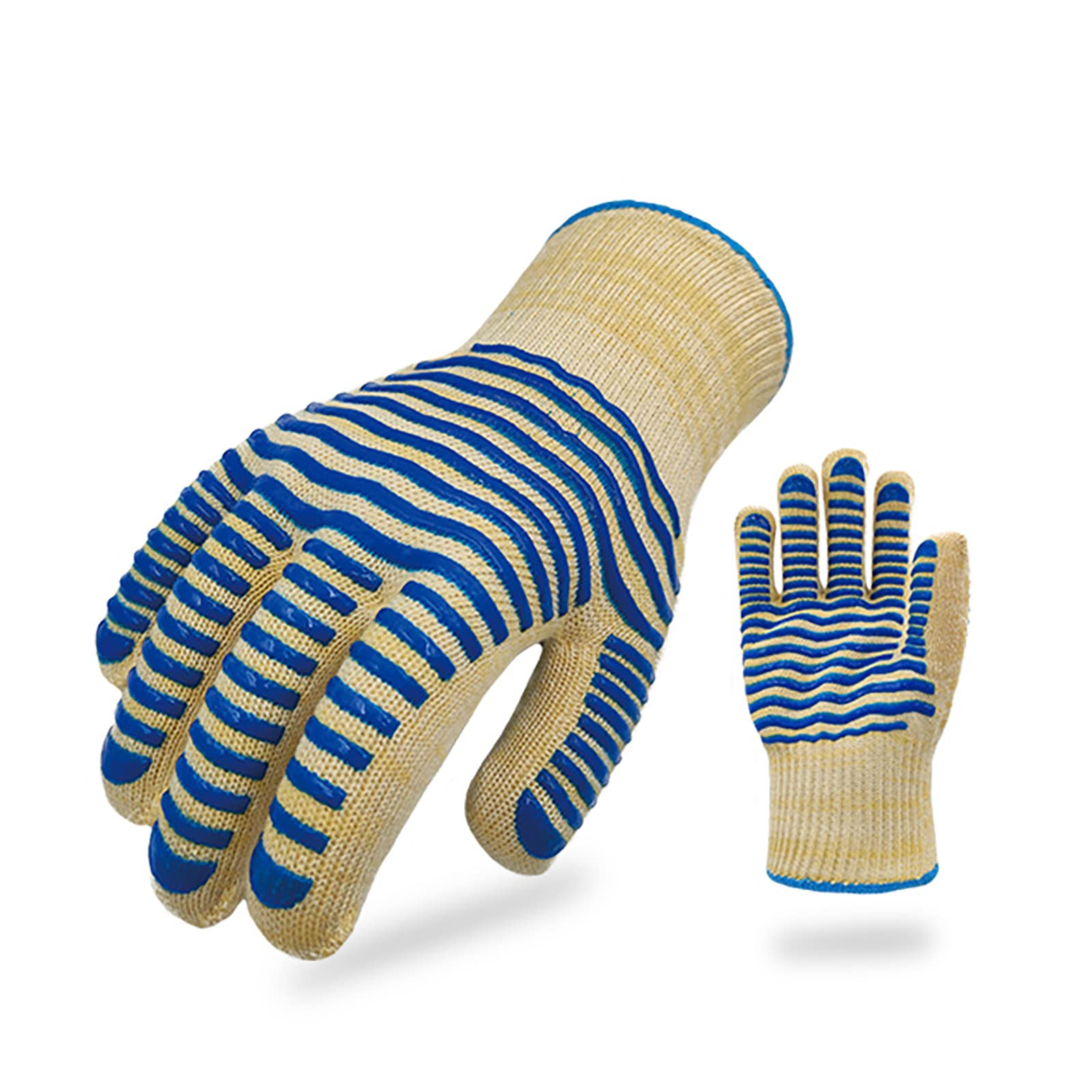 Heat Resistant BBQ Gloves - Silicone Oven Mitts for Grilling, Baking, Cooking, Welding & Cutting - Perfect for Outdoor BBQ, Kitchen & DIY Projects