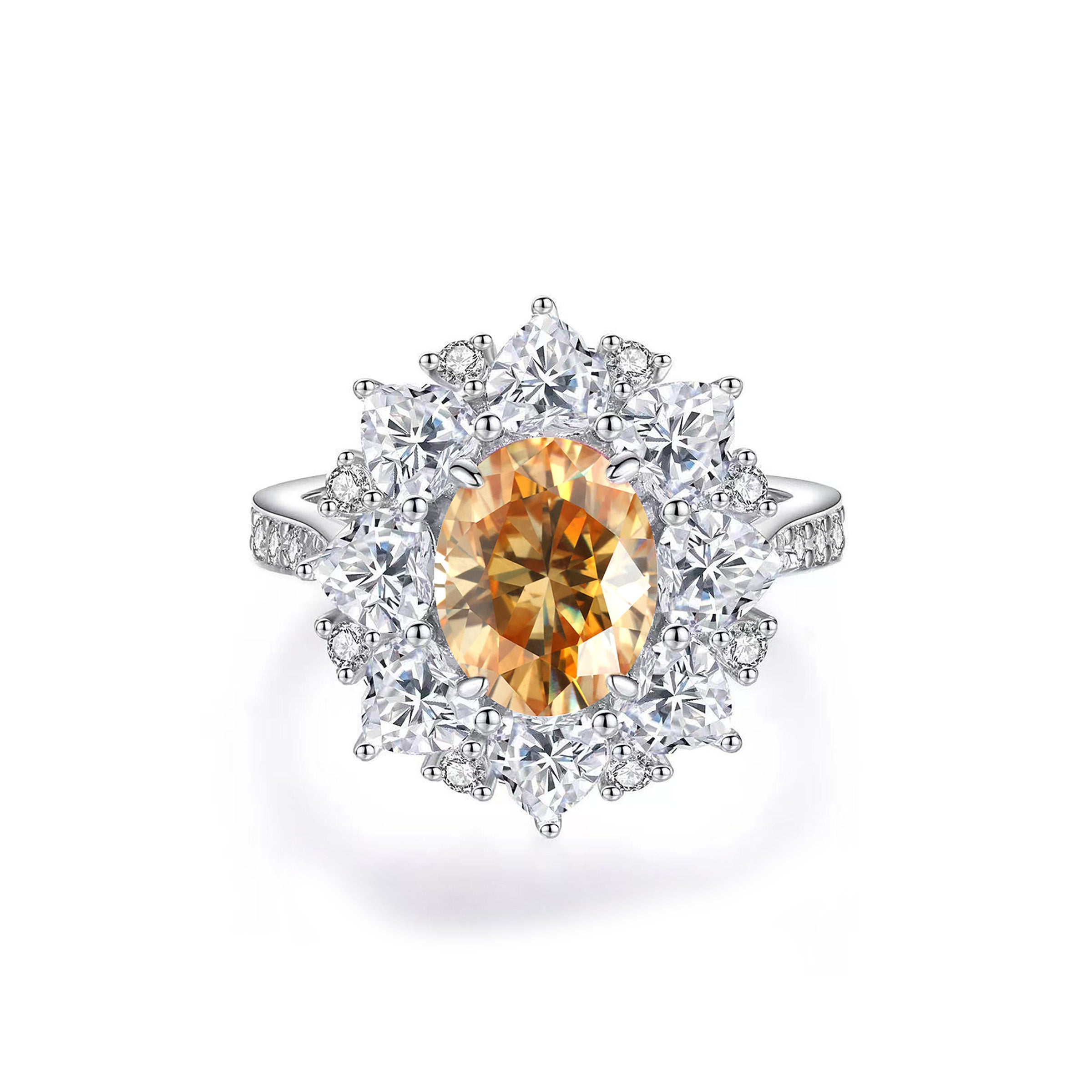 Celestial Ember: Oval Cut Moissanite Ashes Ring for Cremation Jewelry - Memorial Keepsake for Loved Ones | Perfect for Remembrance Ceremonies & Everyday Wear