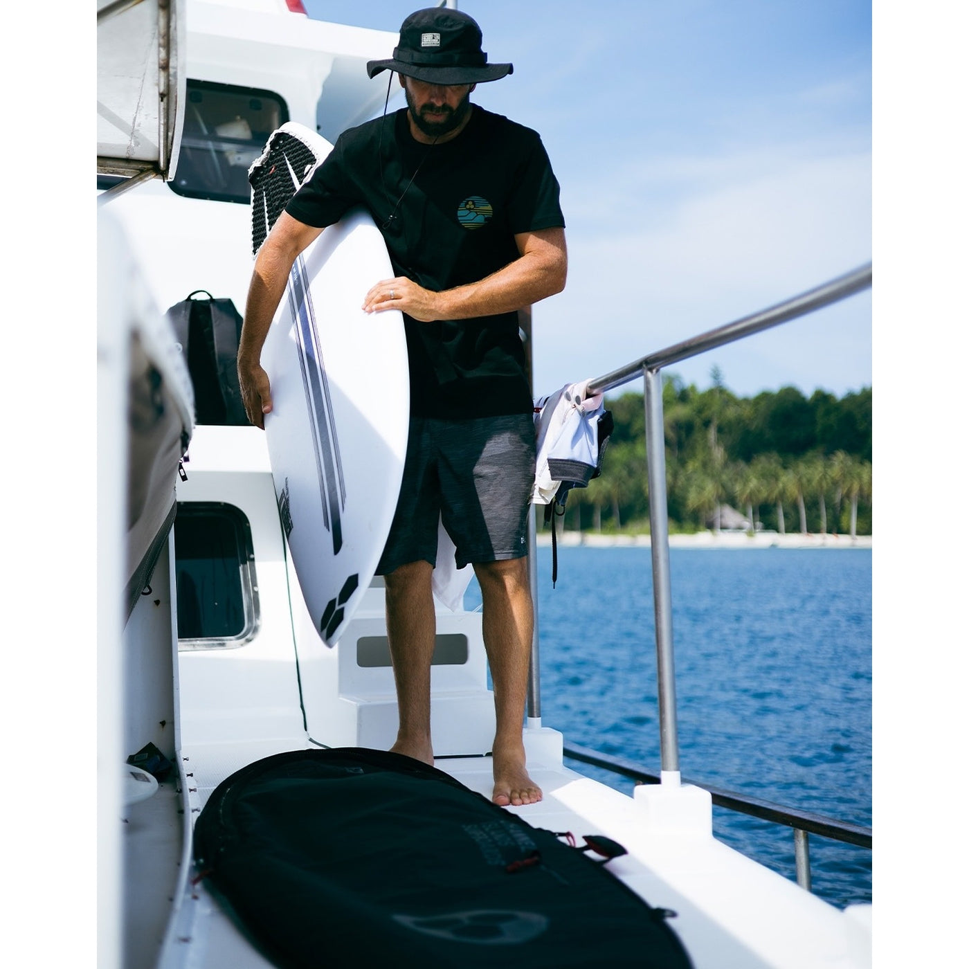 Channel Islands Everyday Hybrid Specialty Surf Bag - Waterproof & Durable for Surfing, Beach & Travel - Black