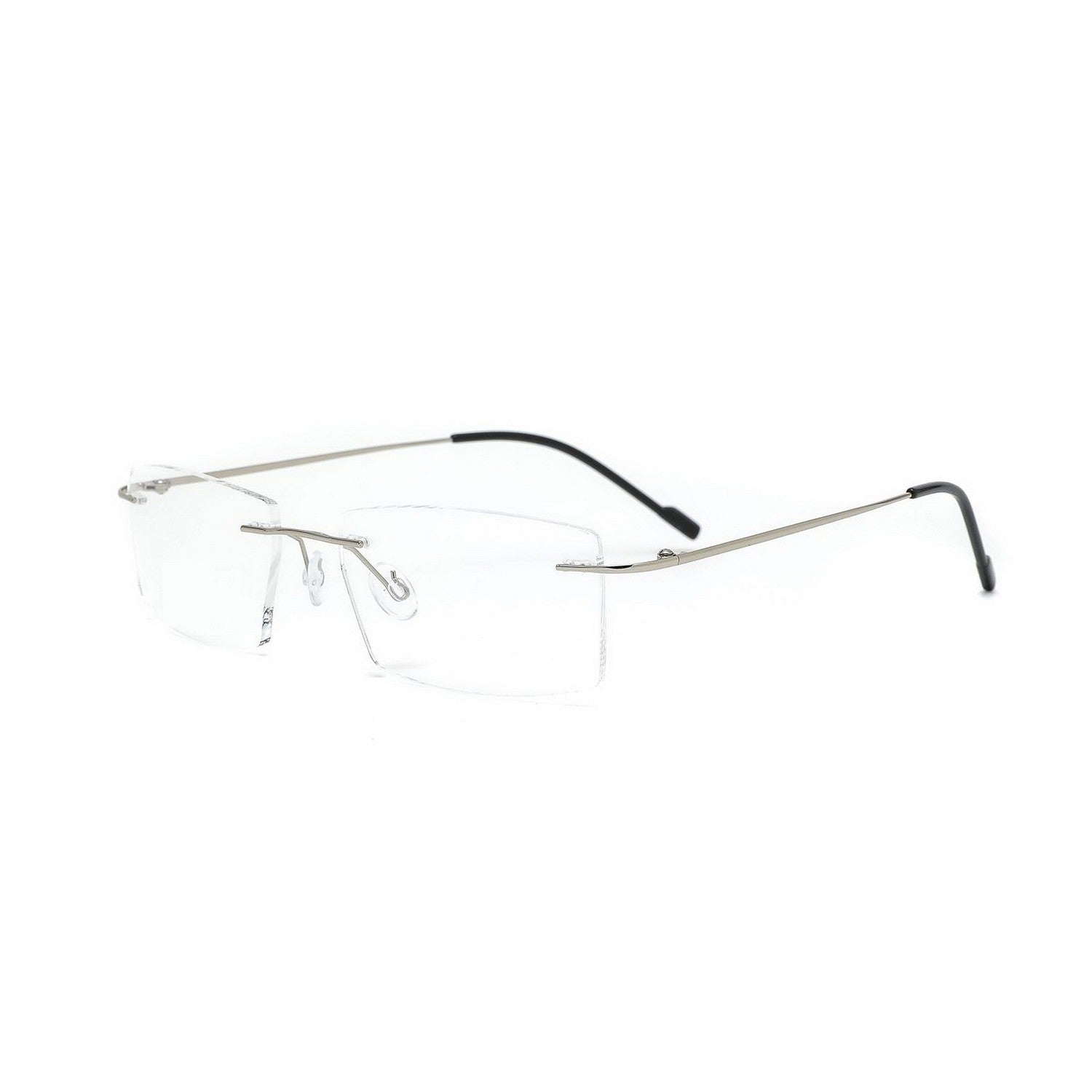 Stylish Rectangular Executive Rimless Glasses for Men & Women - Premium Lightweight Eyewear for Office, Business Meetings & Professional Settings