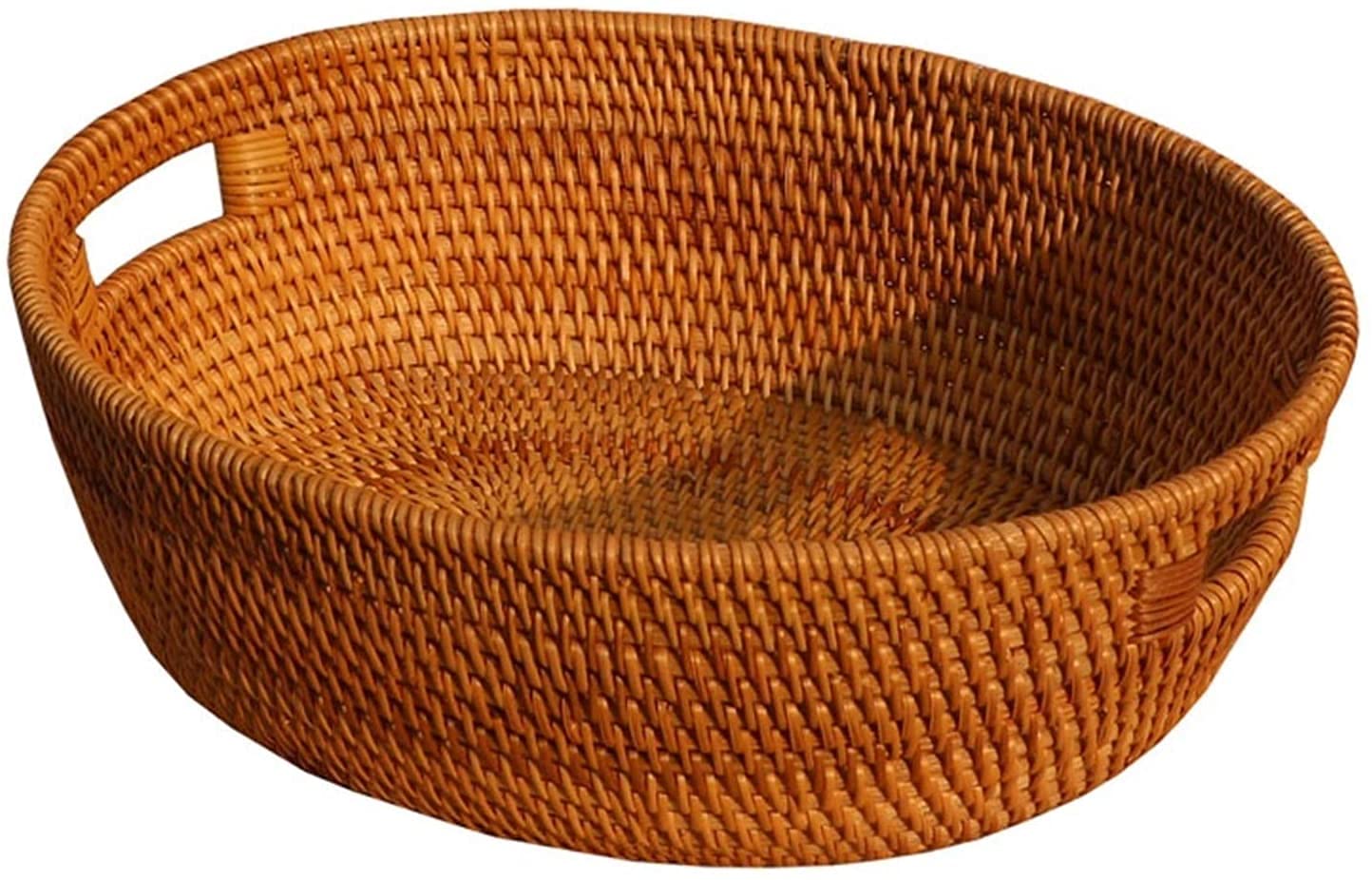 WKLIANGYUANPING Handwoven Seagrass Storage Baskets - Natural Rattan Fruit Tray & Multifunctional Oval Basket for Bread, Vegetables & Home Organization | Perfect for Kitchen, Pantry & Farmhouse Decor