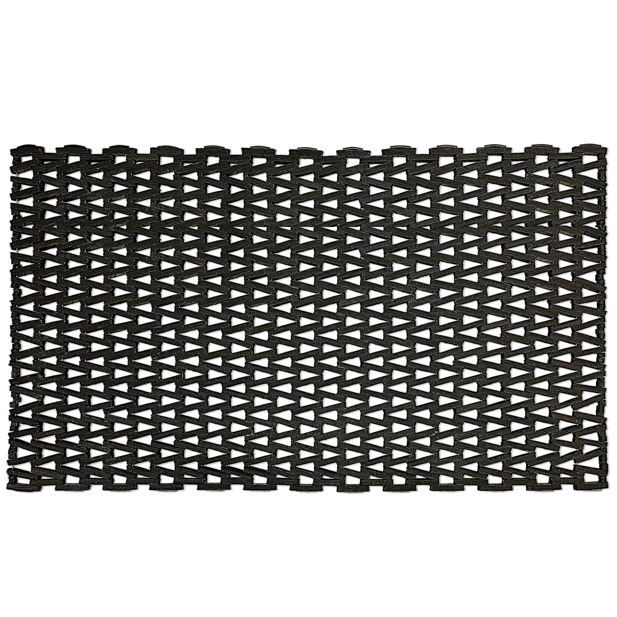 Durable Durite Recycled Tire-Link Outdoor Entrance Mat - Herringbone Weave Design, 30