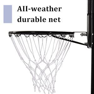 Adjustable Portable Basketball Hoop System for Outdoor & Driveway - 6.6ft to 10ft Height Adjustment with Vertical Jump Measurement - Perfect for Youth & Adult Training, Backyard Games, and Street Basketball Practice