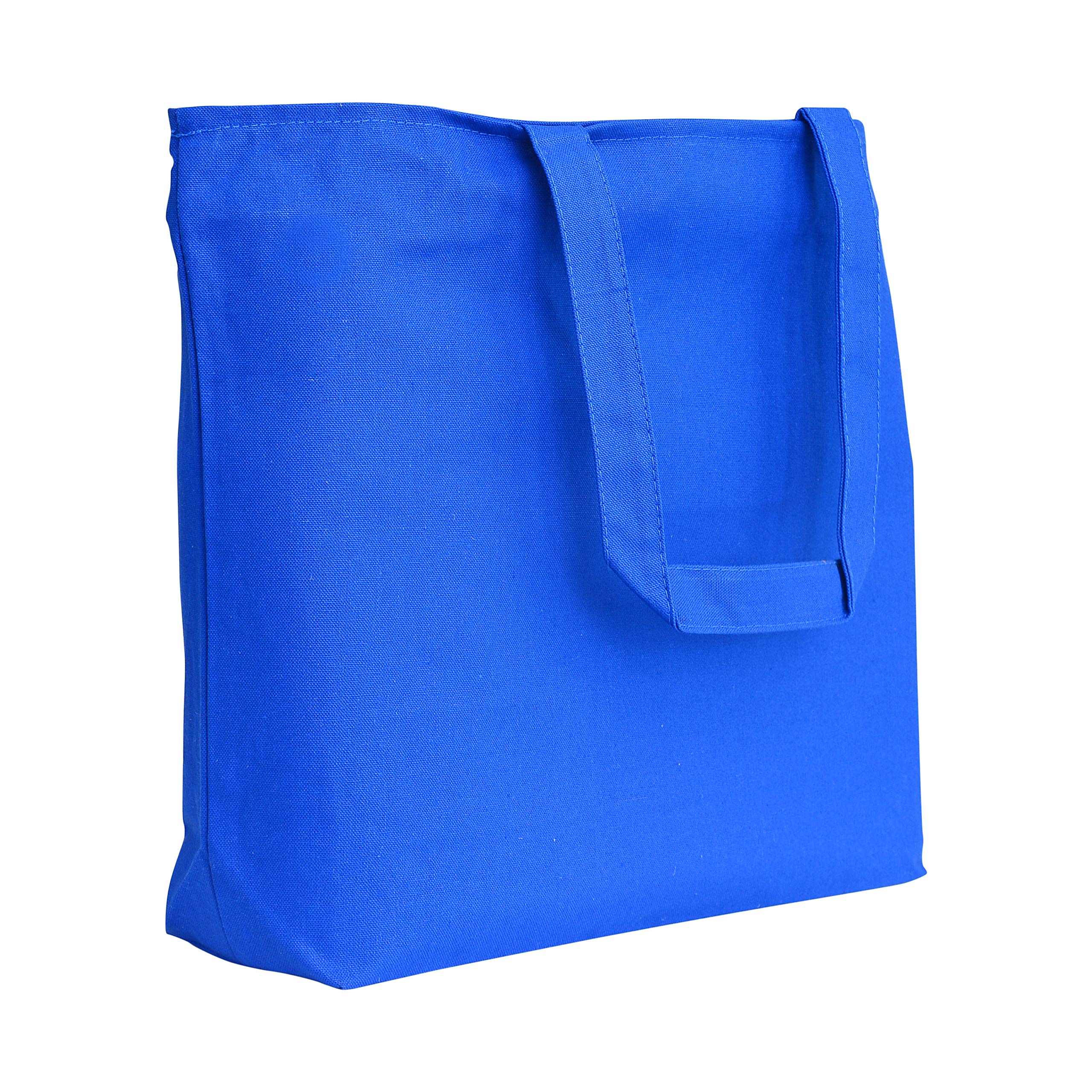 Heavy Duty Canvas Large Tote Bag with Zipper Closure - Waterproof Beach Bag, Grocery Shopping Tote, Travel Carryall for Women & Men - Perfect for Work, Gym, Picnic & Daily Use