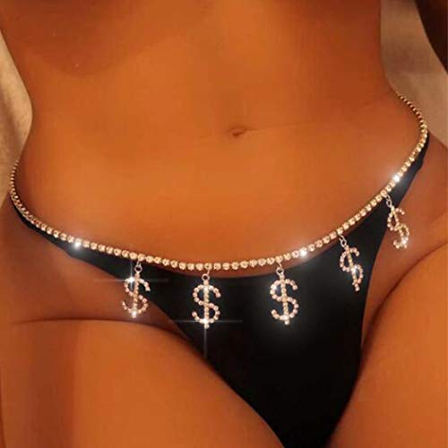 Sparkling Silver Rhinestone Belly Chain for Women & Girls - Elegant Body Jewelry for Rave Parties, Festivals & Beach Outfits
