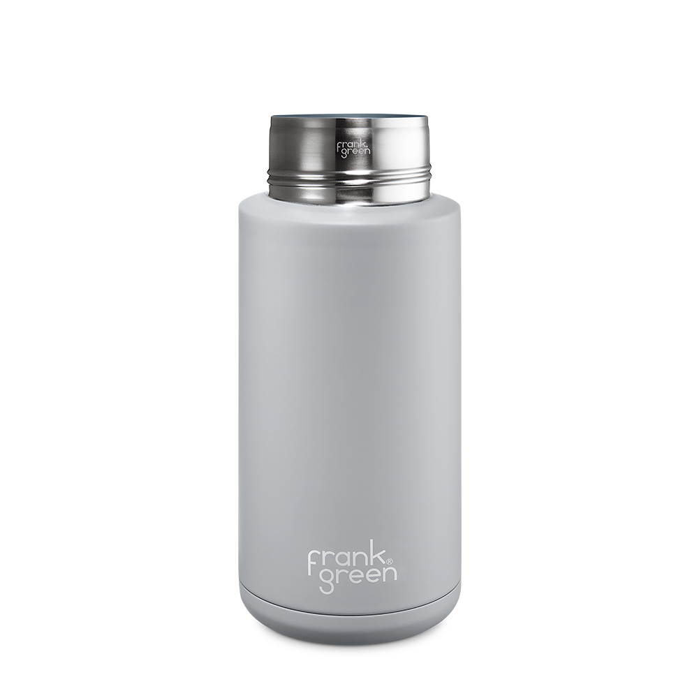 Eco-Friendly Ceramic Reusable Water Bottle - 34oz (1000ml) Leak-Proof & Insulated - Perfect for Gym, Hiking, Office & Travel