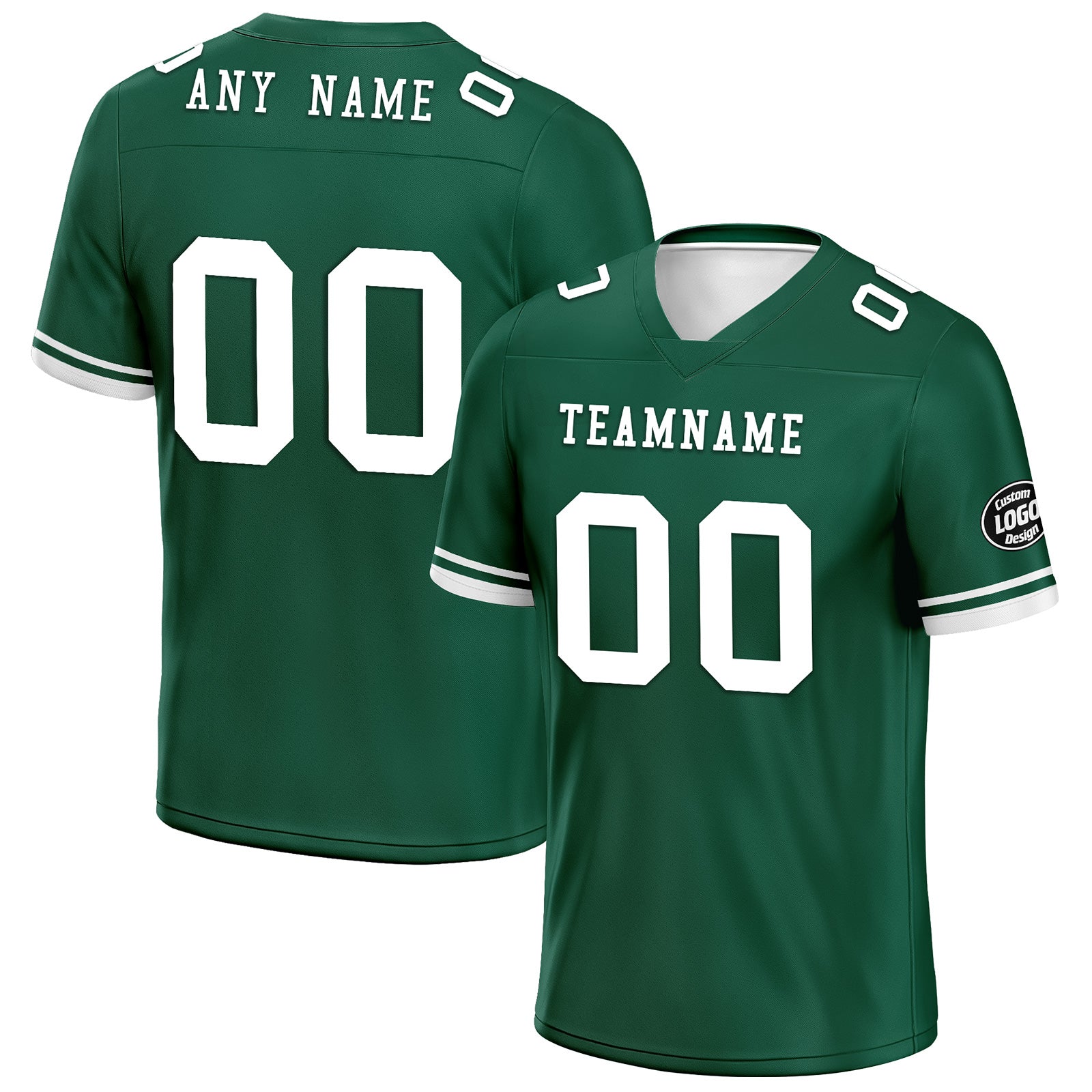 Custom Green & White New York Football Jersey with Firesoul Sports Shoes - Personalized Combo Set for Fans | Game Day Outfit, Team Spirit Wear, Sports Enthusiast Gift