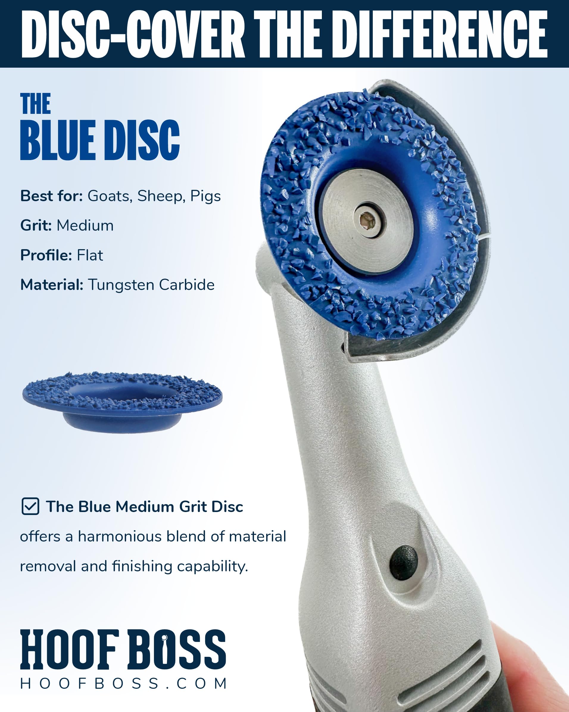 Hoof Boss Electric Sheep Hoof Trimmer Set - Professional 110V Hoof Care Kit with Grinder Discs & Accessories - Perfect for Farm, Ranch & Livestock Maintenance