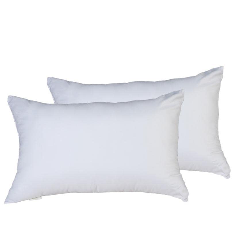 Premium Triple Core White Duck Down & Feather Pillows (2 Pack) – Hypoallergenic, Supportive for Back & Side Sleepers – Perfect for Bedroom, Guest Room & Travel Use
