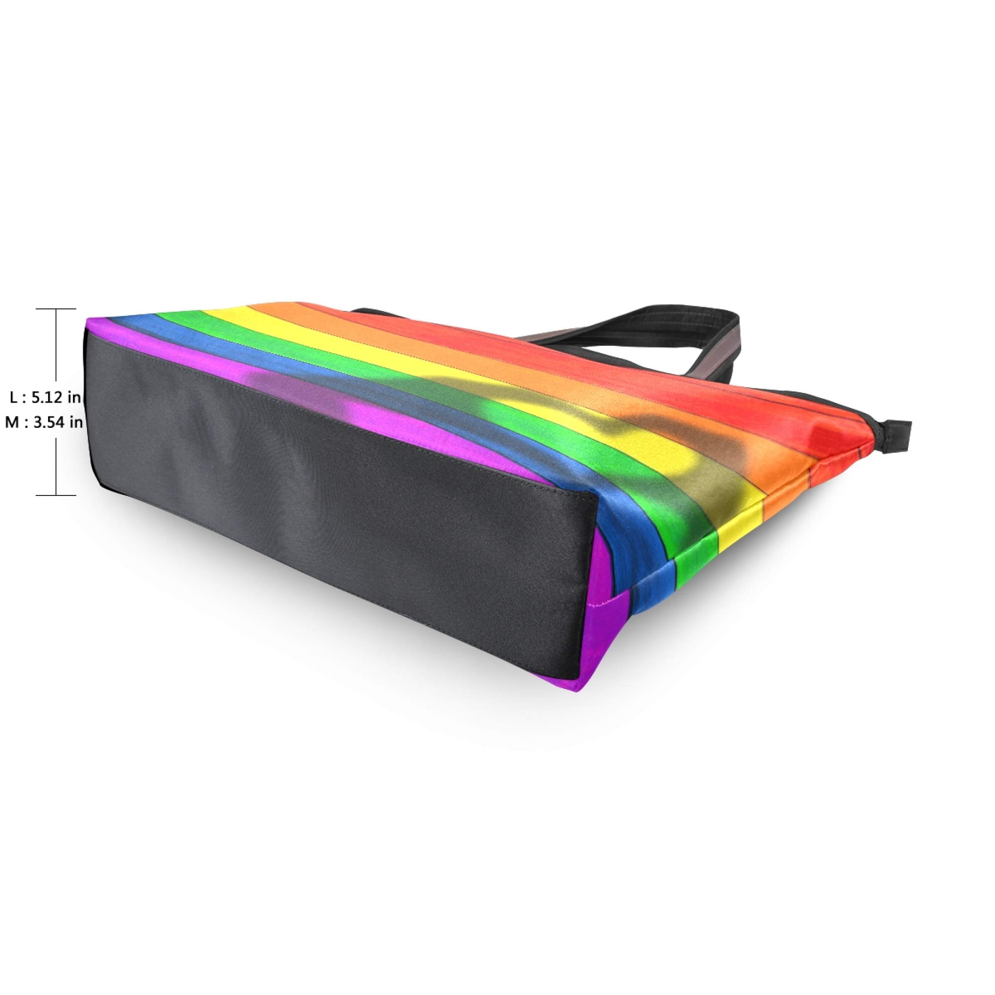Stylish Rainbow Striped Polyester Tote Bag for Women - Durable Zippered Shoulder Purse with Spacious Interior | Perfect for Work, Travel, Gym & Everyday Use