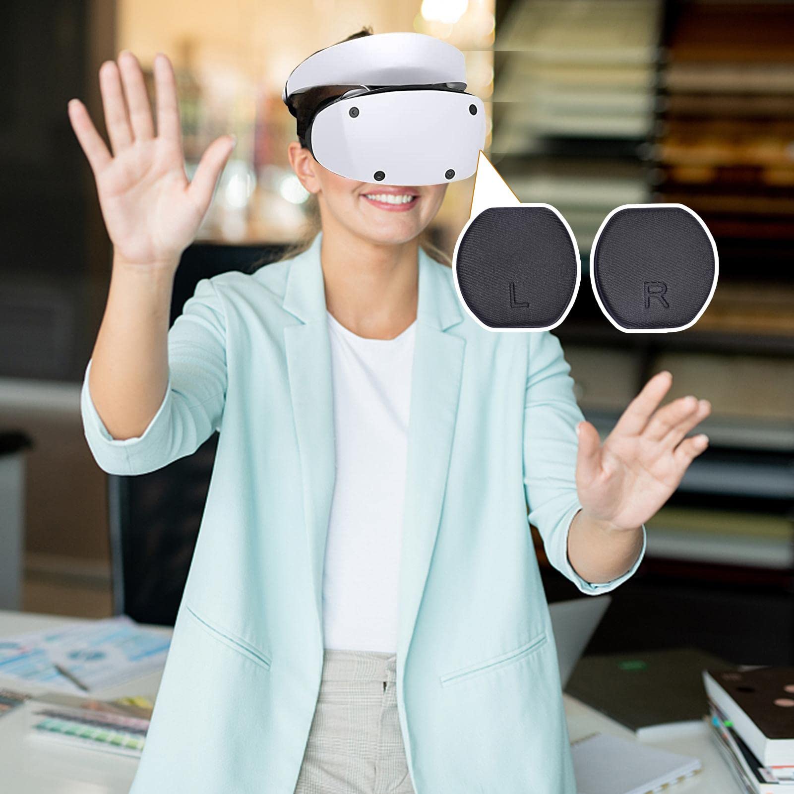 PSVR 2 Lens Cover - Anti-Scratch & Dust Protection, EVA + Fabric Protective Cover for PS VR2 Headset - Perfect for Gaming Sessions & Safe Storage