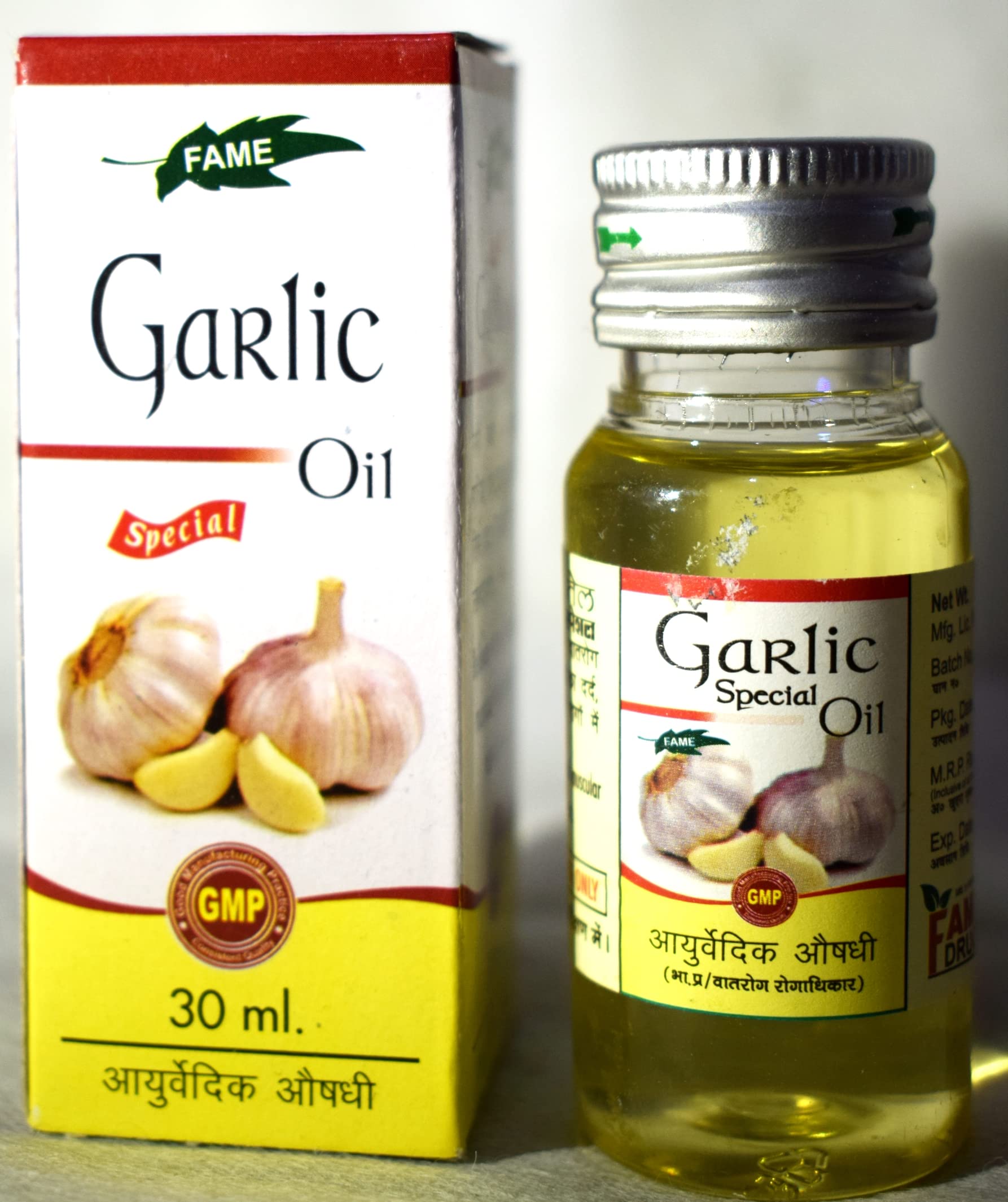 Pure Ayurvedic Garlic Oil for Hair Growth & Anti Hair Loss - 2 Pack (30ml Each) - Natural Hair Care for All Hair Types - Promotes Thicker, Stronger Hair - Perfect for Daily Scalp Massage & Hair Styling