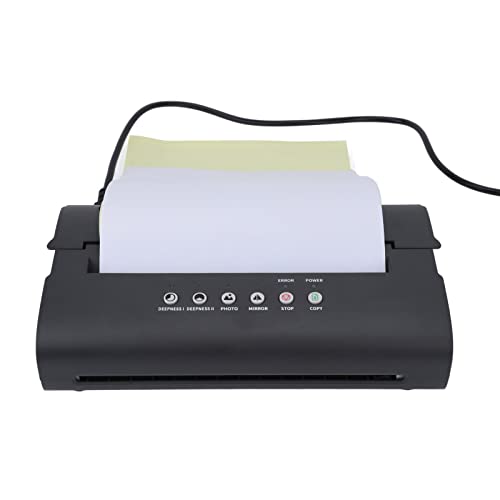 Professional Thermal Stencil Printer Machine - High Speed, Low Noise Tattoo Transfer Stencil Maker for DIY Tattoo Artists (Includes 30pcs Transfer Paper & Patterns) - Perfect for Home Studios, Tattoo Shops & Body Art Enthusiasts