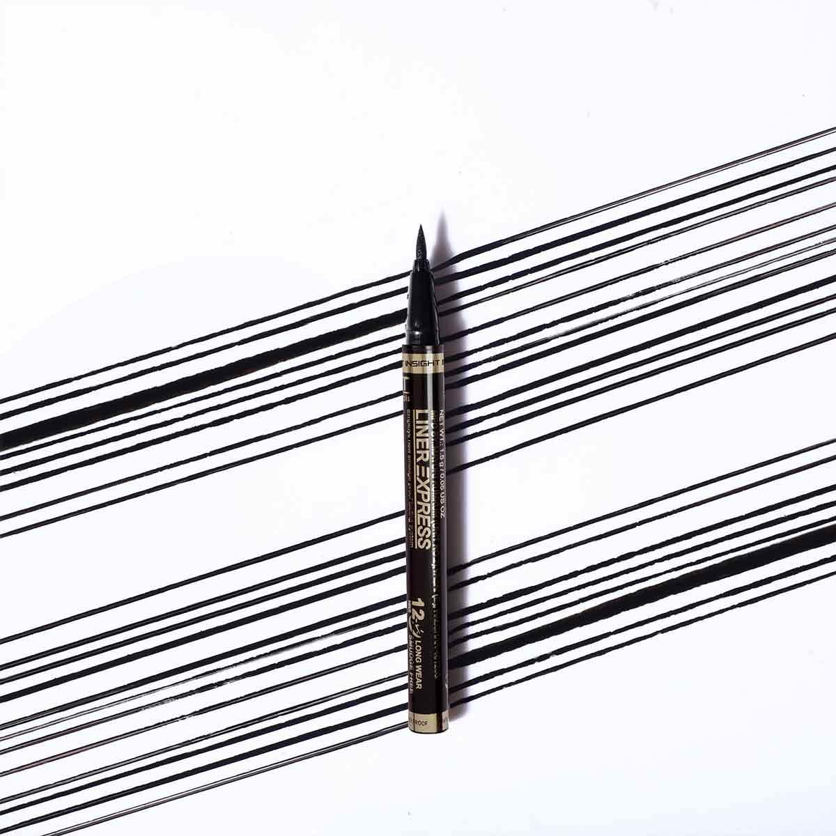 INSIGHT Cosmetics Liner Express Matte Pencil Eye Pen - 1.5G Black Waterproof Eyeliner for Smudge-Proof Long-Lasting Makeup | Perfect for Daily Wear, Party & Special Occasions
