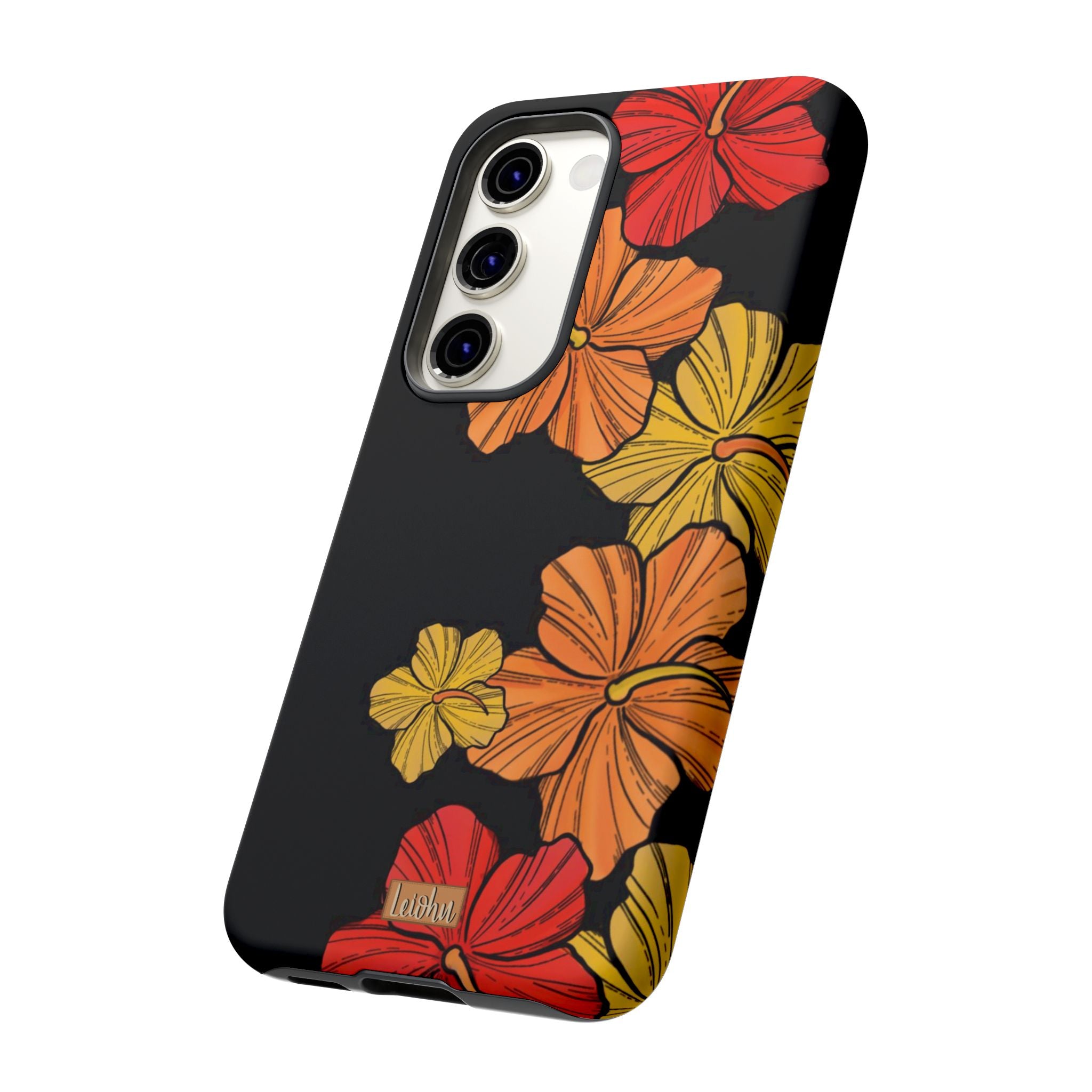 Vintage Hibiscus Pattern Samsung Galaxy Phone Case - Stylish Protective Cover for Galaxy S21/S20/S10/Note 20 - Perfect for Everyday Use, Travel & Gifting
