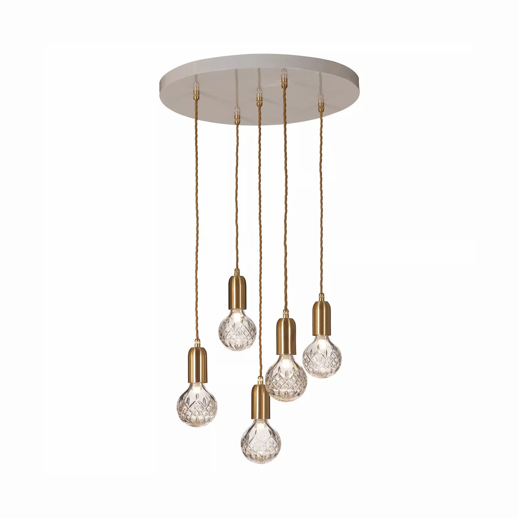 Crystal Bulb Pendant Light - Elegant Glass Ceiling Lighting Fixture for Dining Room, Kitchen Island & Bedroom Decor