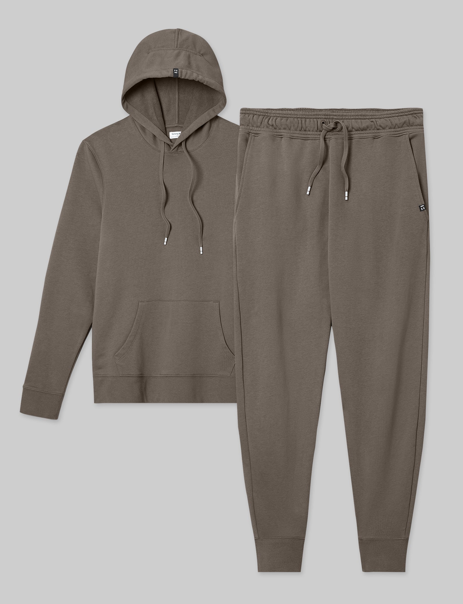 French Terry Hoodie & Jogger Set for Women - Cozy Loungewear Outfit, Casual Sweatsuit for Home, Gym, and Travel
